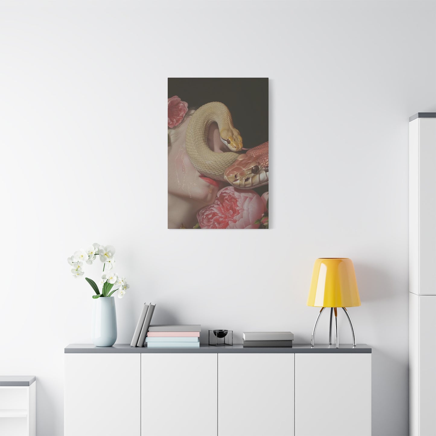 Snake On Lips Wall Art & Canvas Prints