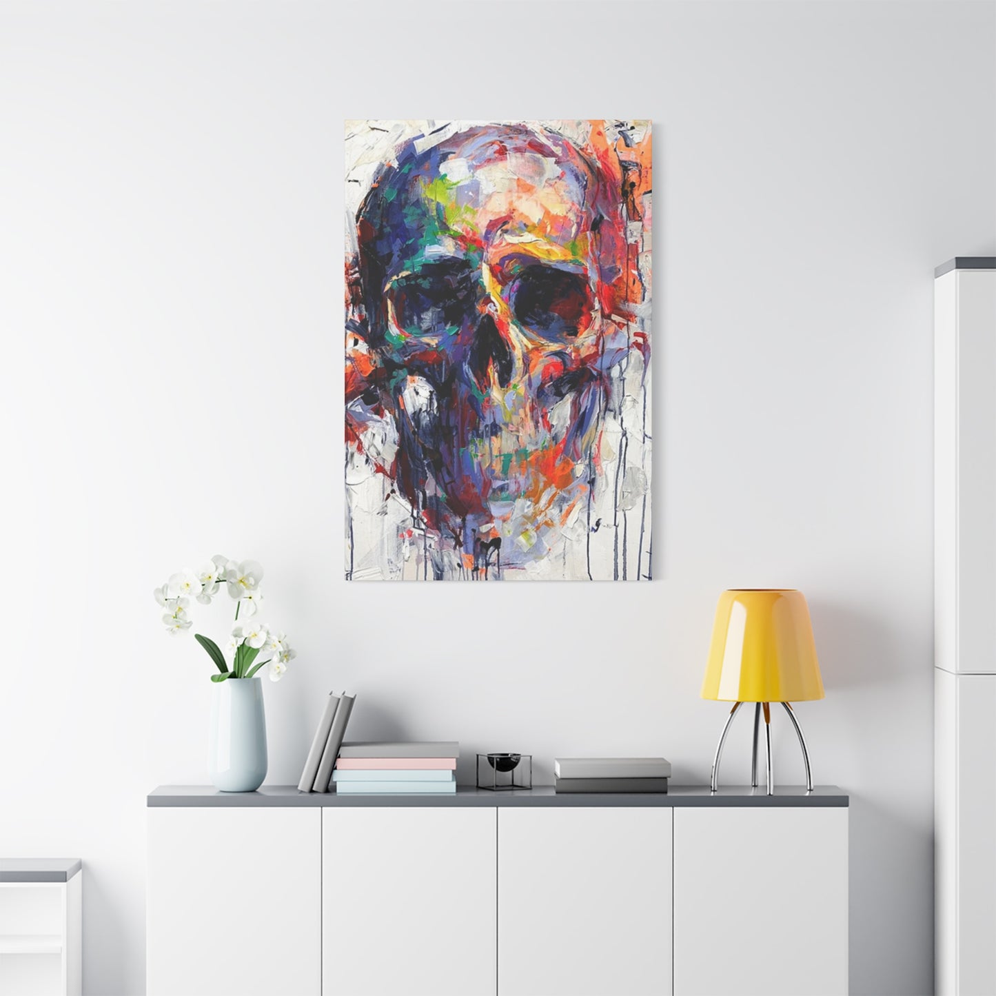 Colorful Skull Painting Wall Art & Canvas Prints