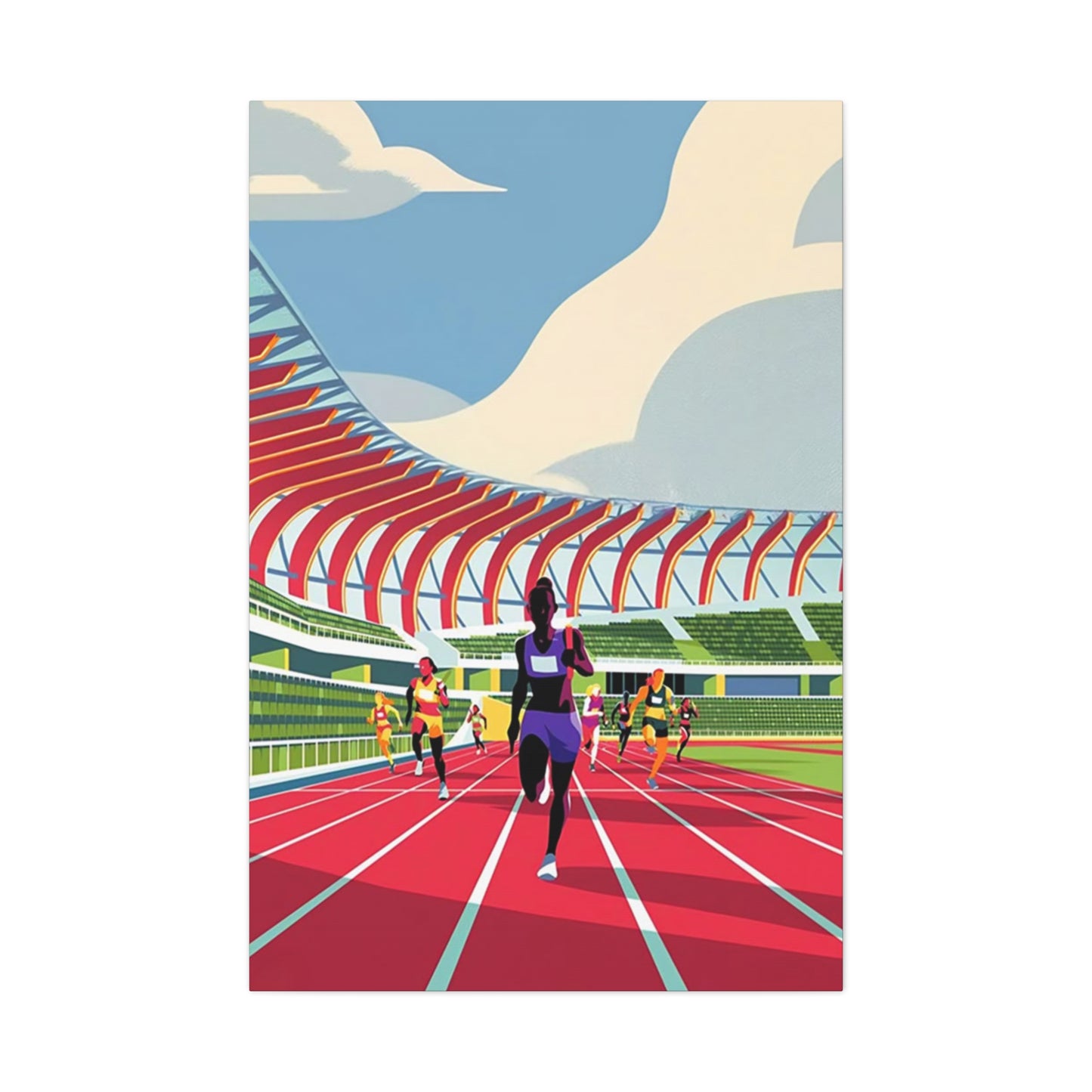 Track Running Poster Wall Art & Canvas Prints