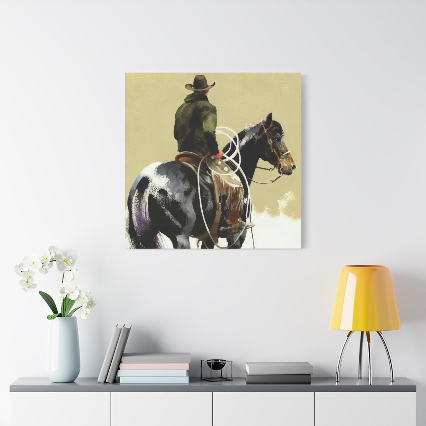 Cowboy Horse Looking Wall Art & Canvas Prints