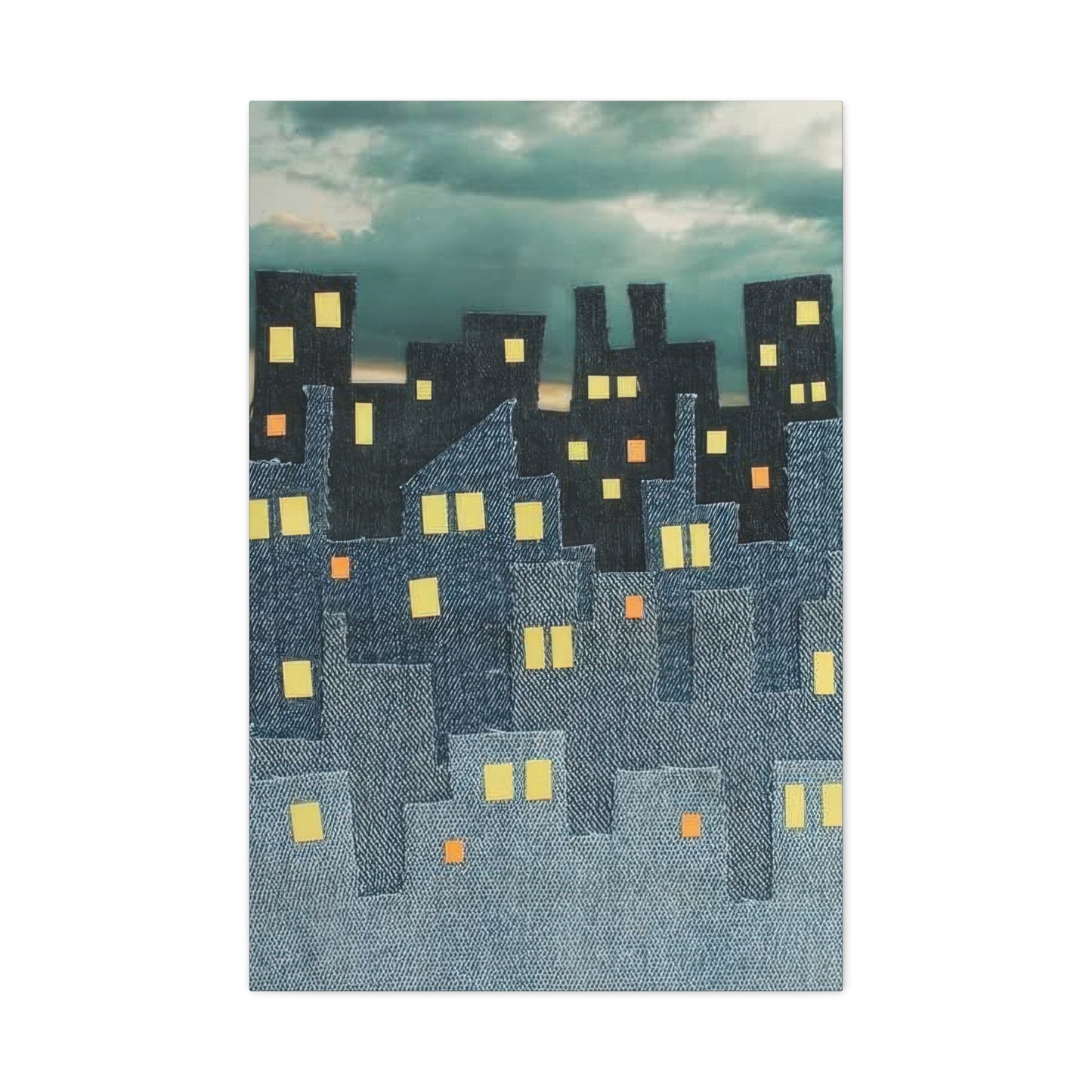 Denim Night Cityscape Wall Art & Canvas Prints