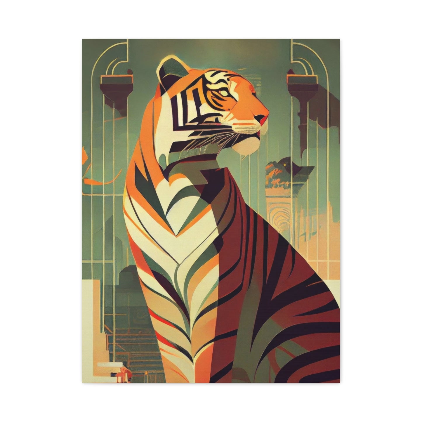 Tiger Posing Portrait Deco Wall Art & Canvas Prints