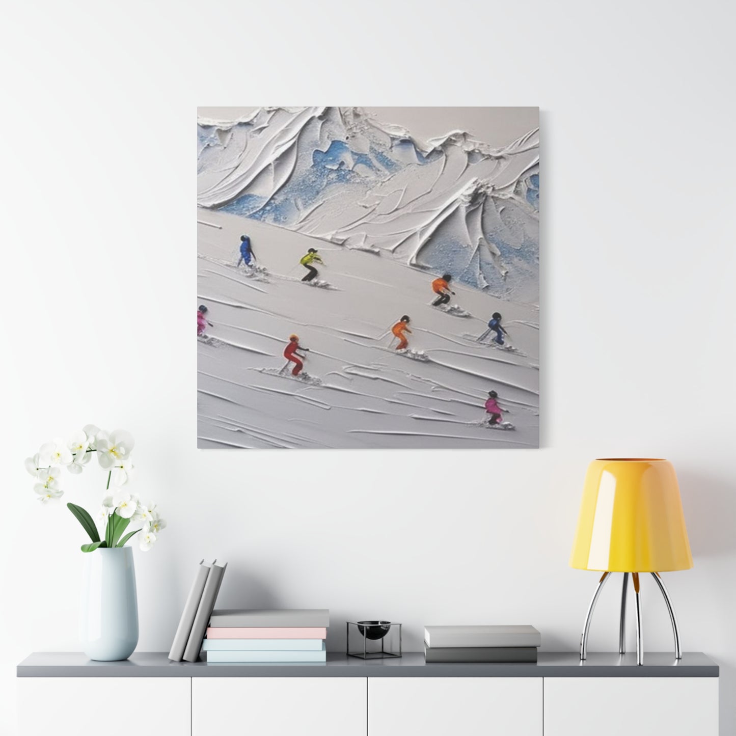 Skiing 3D Art Painting Wall Art & Canvas Prints