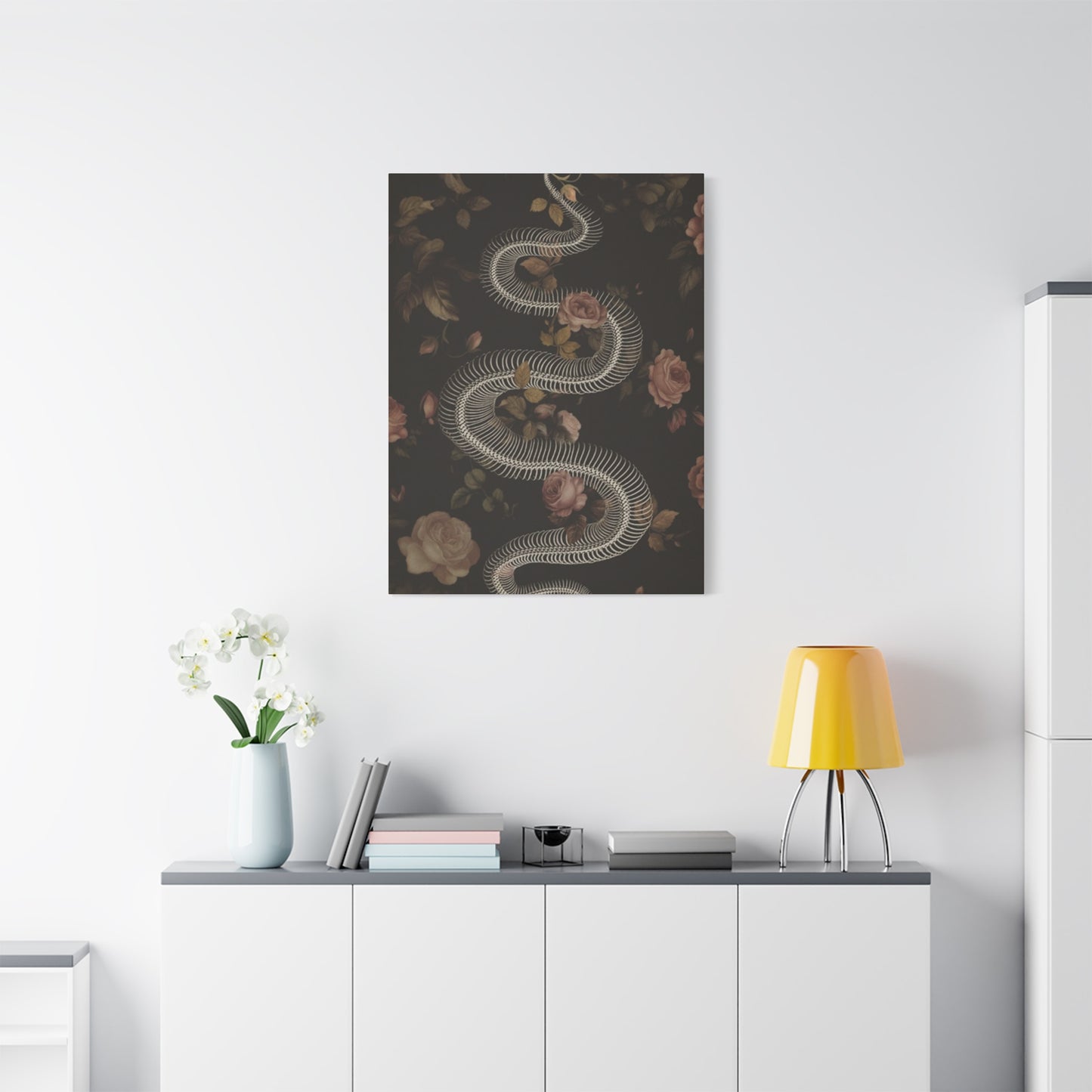 Snake Skeleton Wall Art & Canvas Prints
