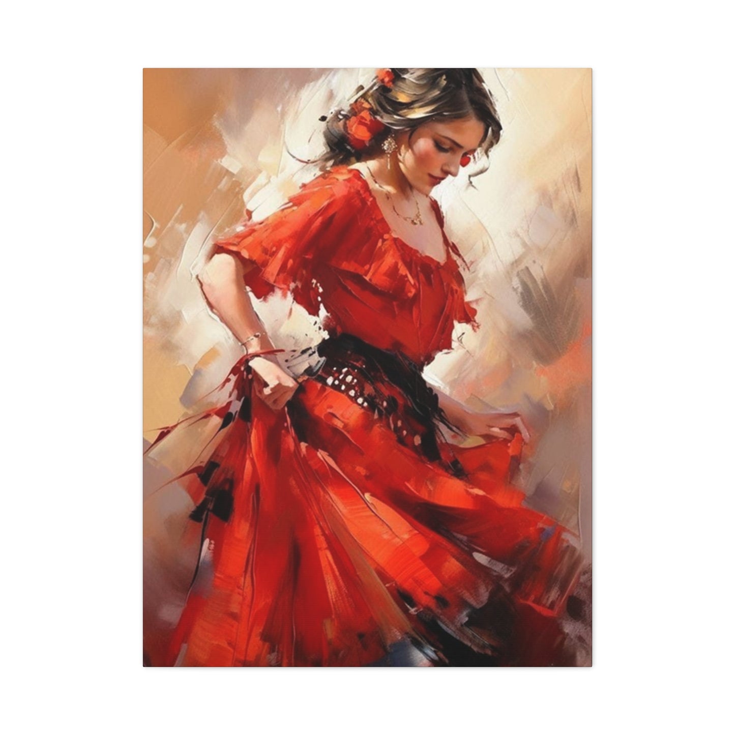 Spain Traditional Red Dance Wear Wall Art & Canvas Prints