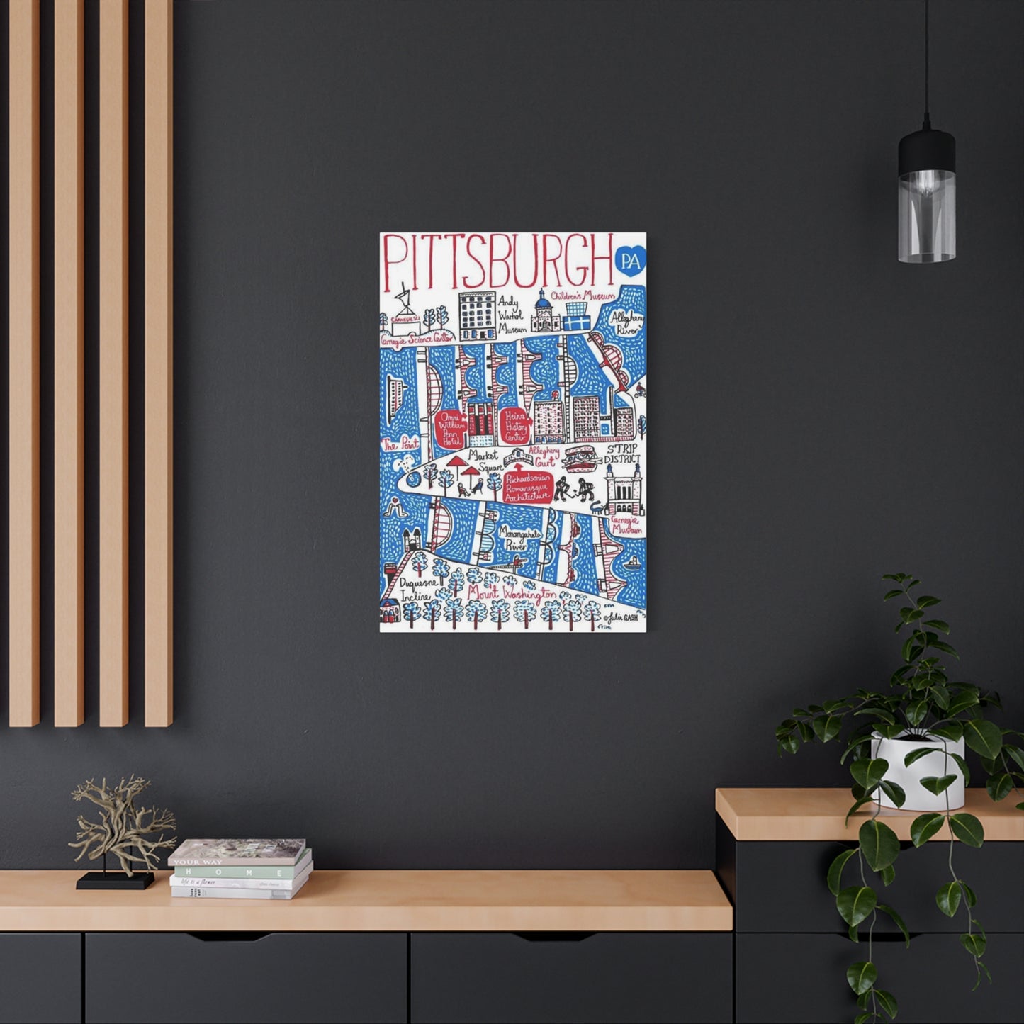 Pittsburgh City Graffiti Poster Wall Art & Canvas Prints