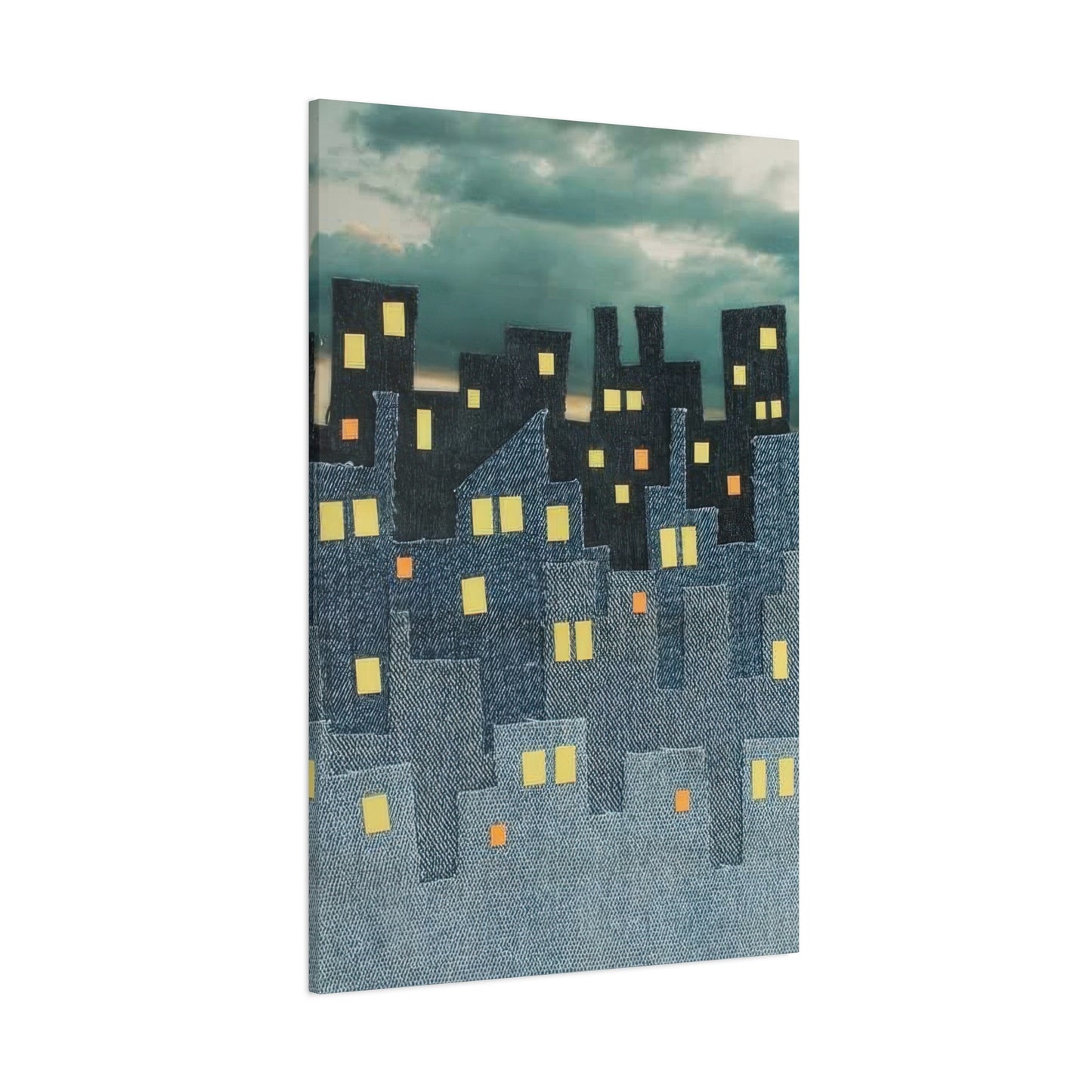 Denim Night Cityscape Wall Art & Canvas Prints