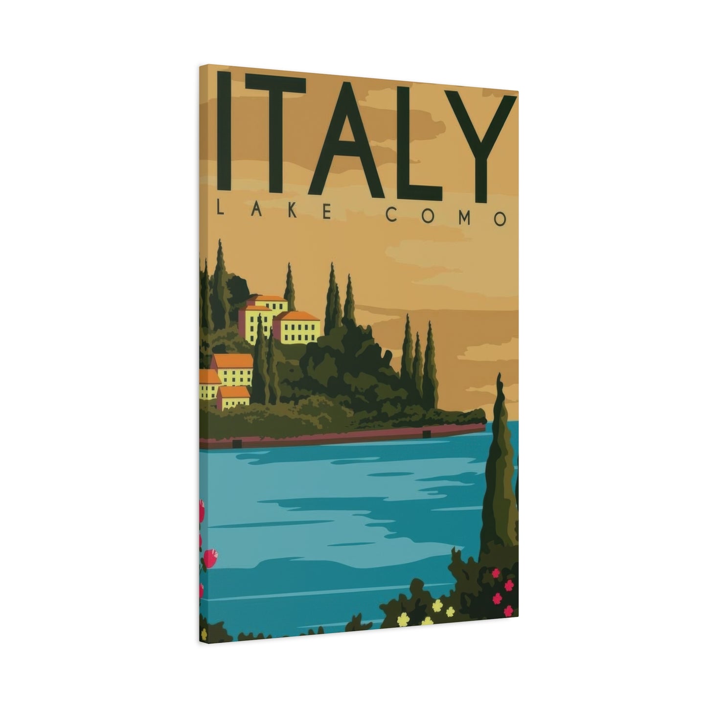 Lake Como Italy Yellow Wall Art & Canvas Prints