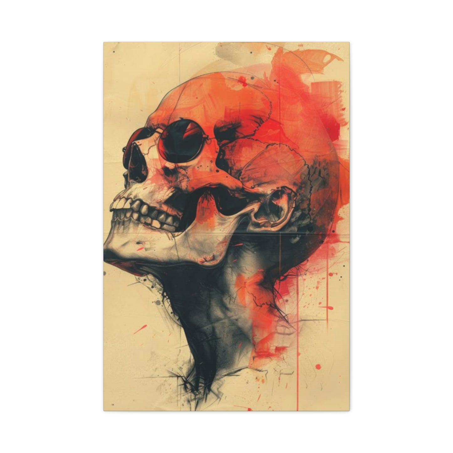 Red Skull Wall Art & Canvas Prints