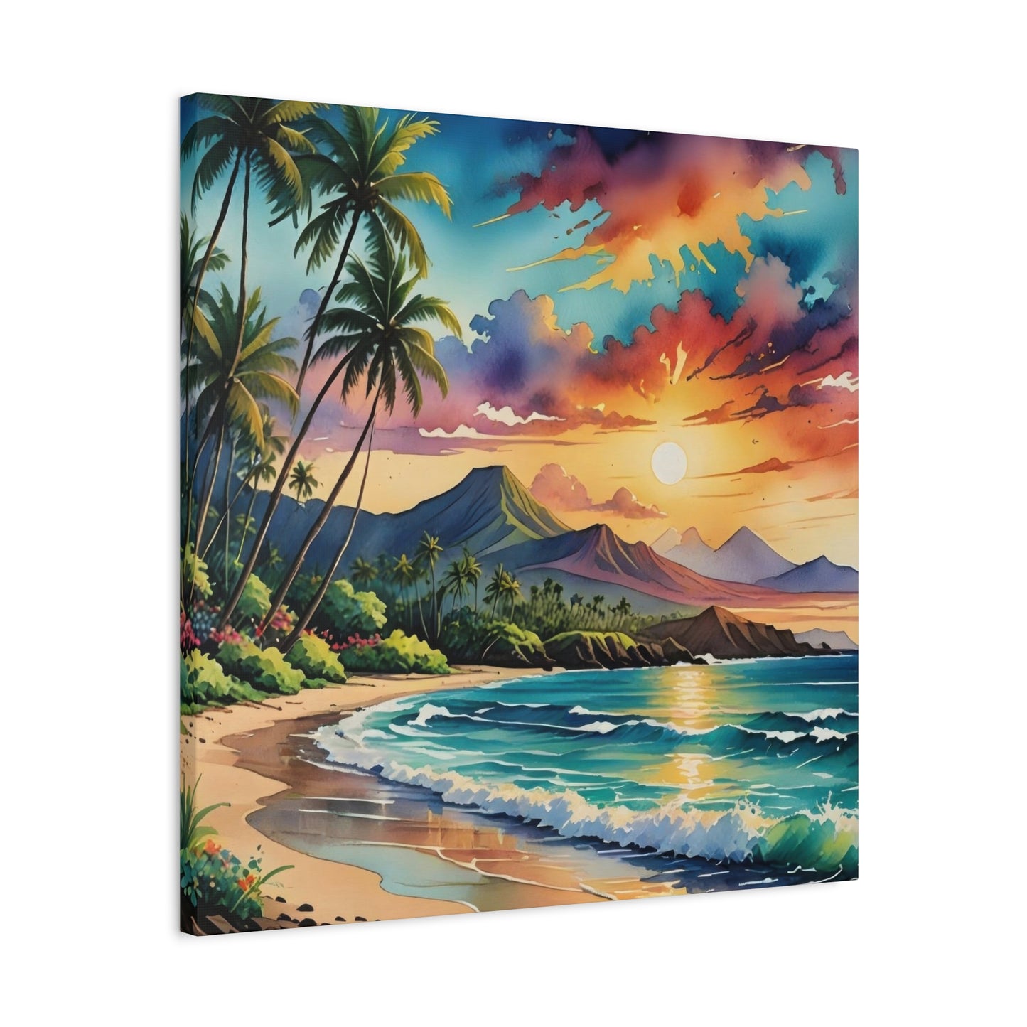 Hawaii Beach Sunset Wall Art & Canvas Prints