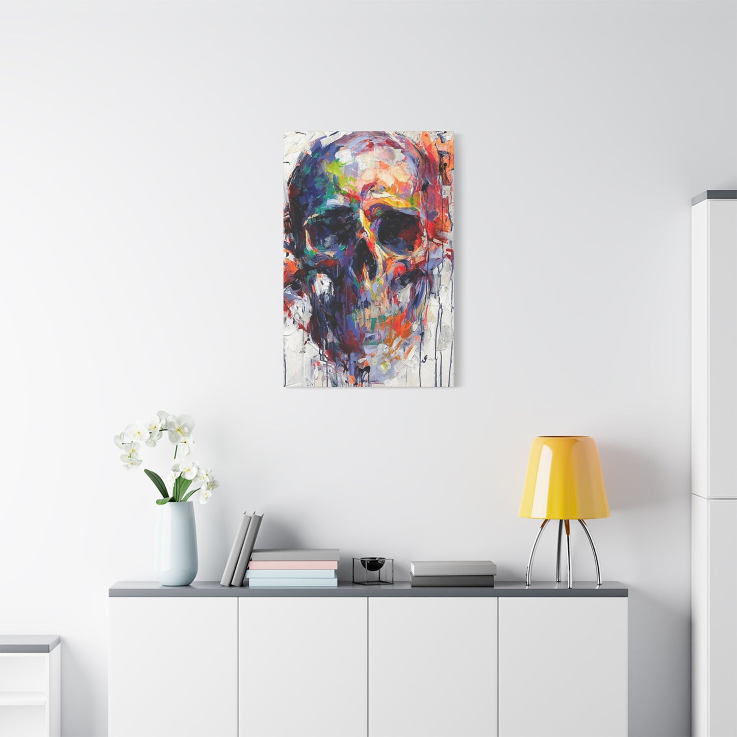 Colorful Skull Painting Wall Art & Canvas Prints