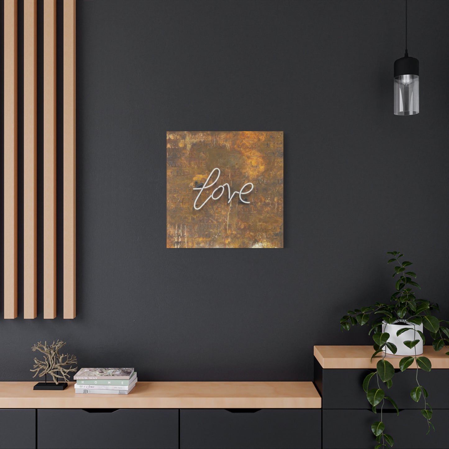 Kent Youngstrom Neon Rust Love Wall Art & Canvas Prints
