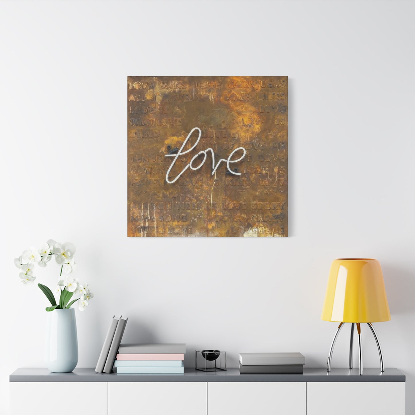 Kent Youngstrom Neon Rust Love Wall Art & Canvas Prints
