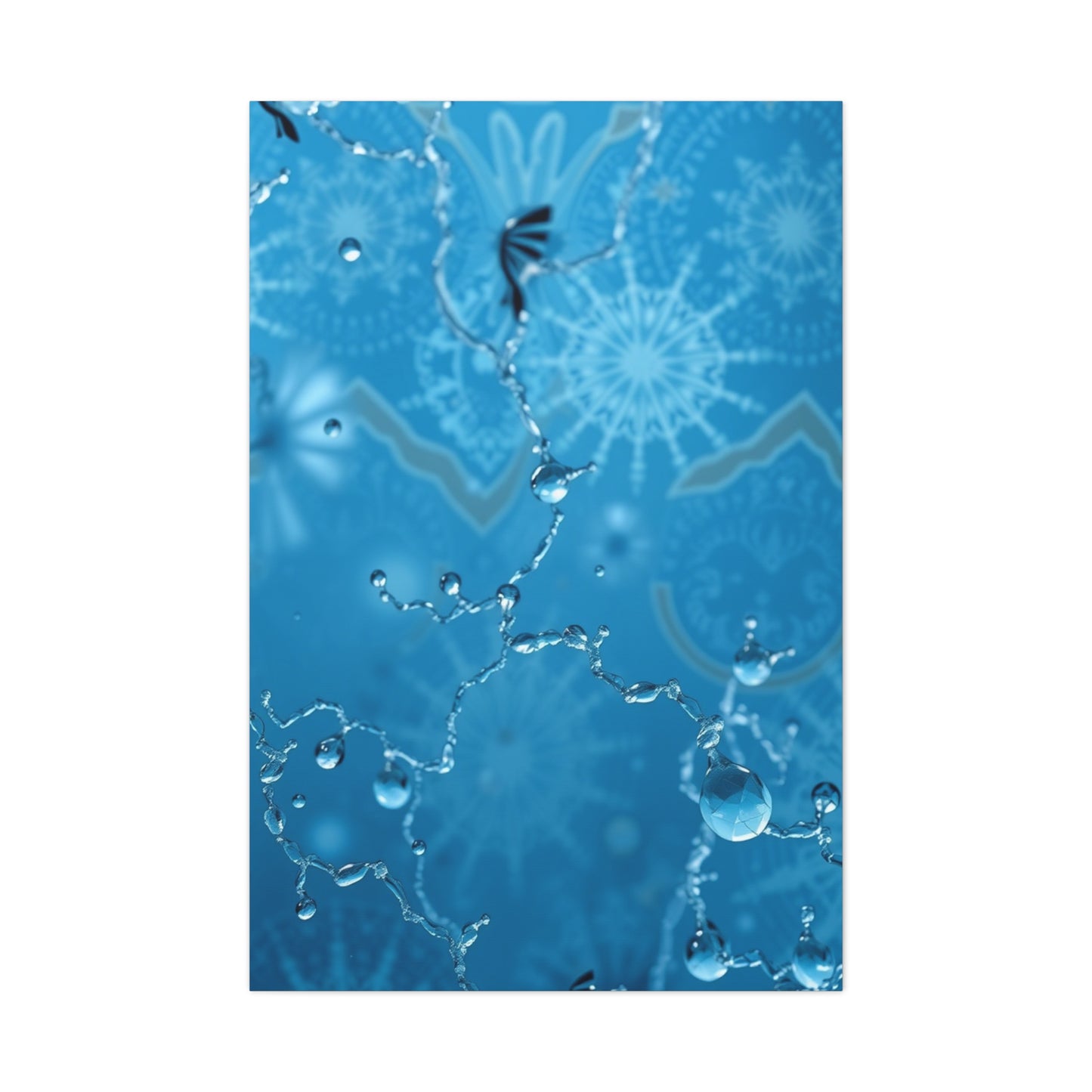 Vision Blue & Gray Art Art Wall Art & Canvas Print