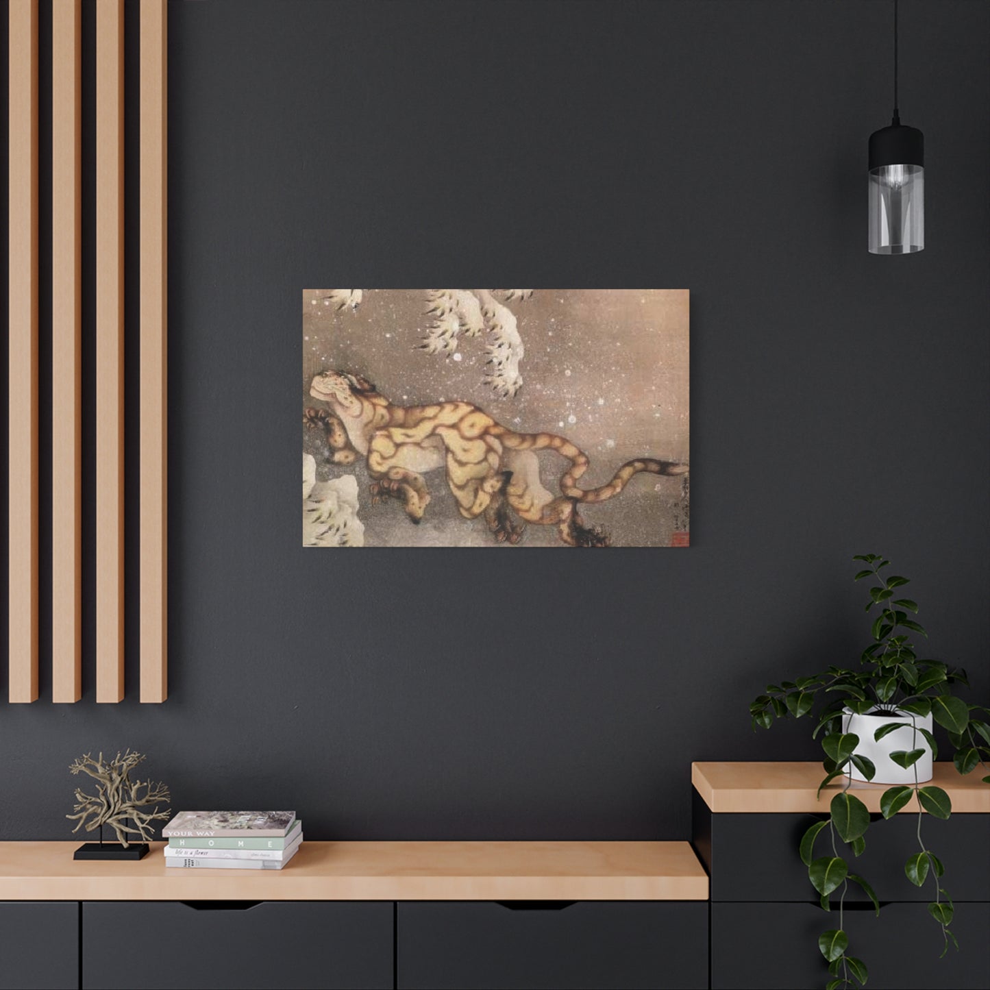 Katsushika Hokusai Old Tiger In The Snow Wall Art & Canvas Prints