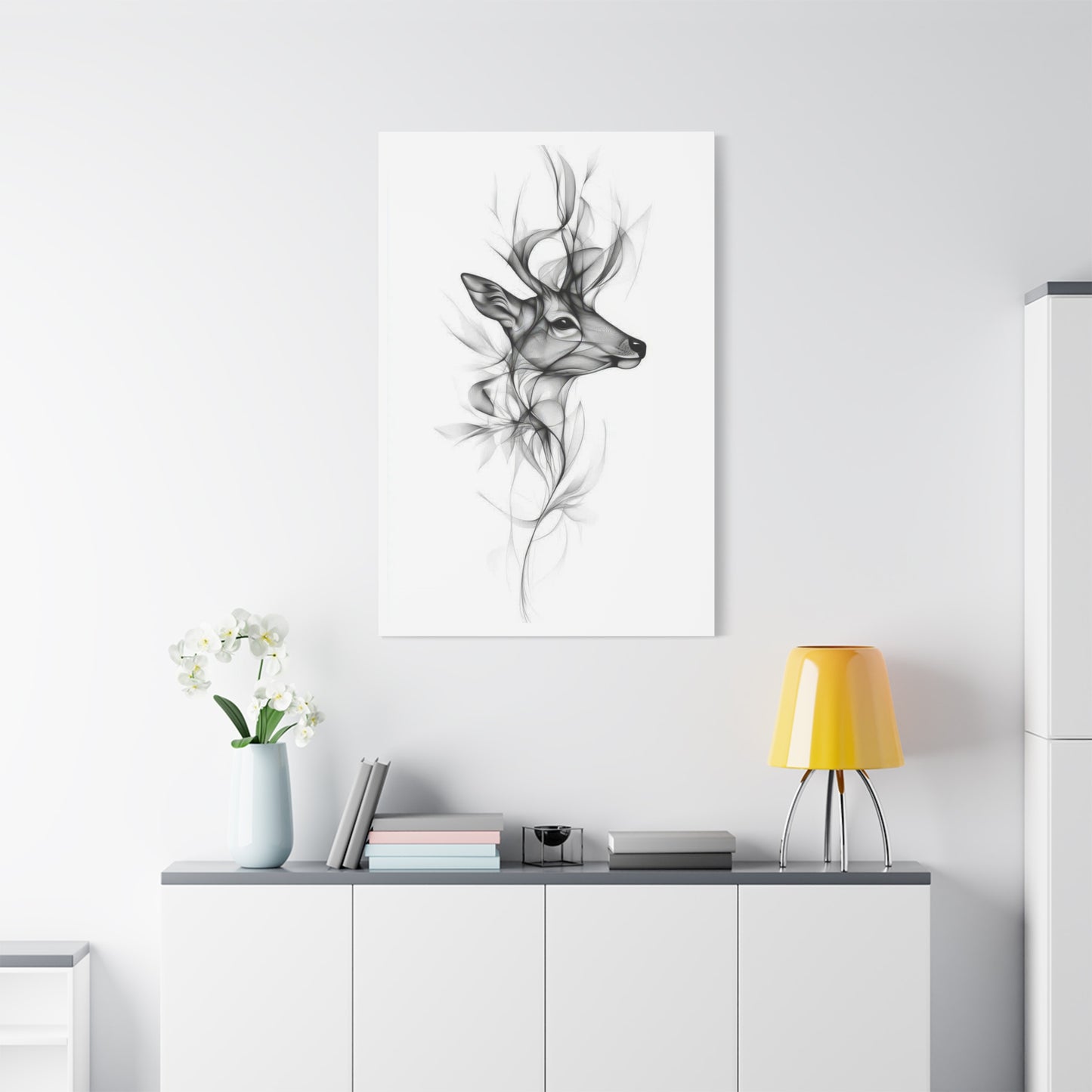 Deer Grey Wall Art & Canvas Prints