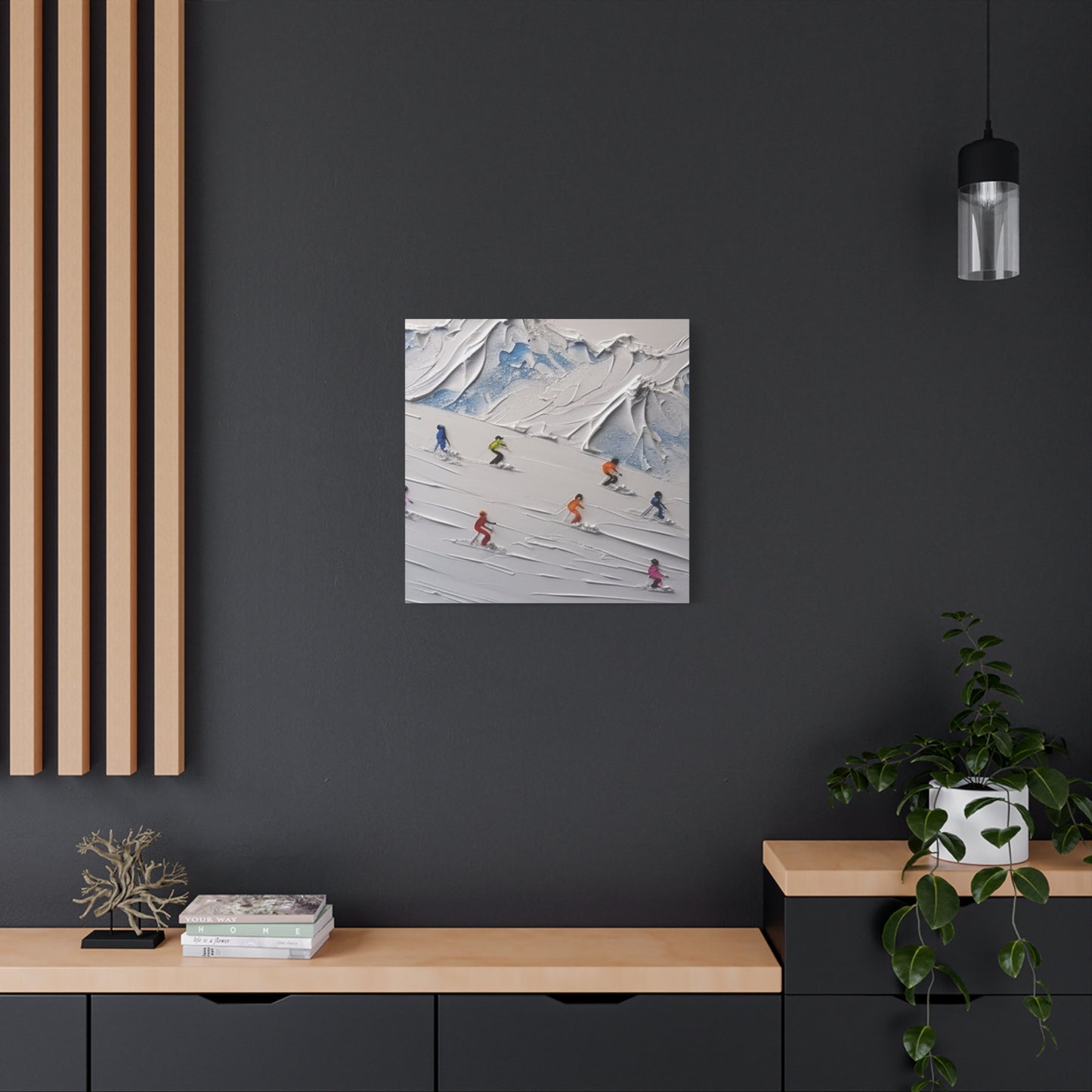 Skiing 3D Art Painting Wall Art & Canvas Prints