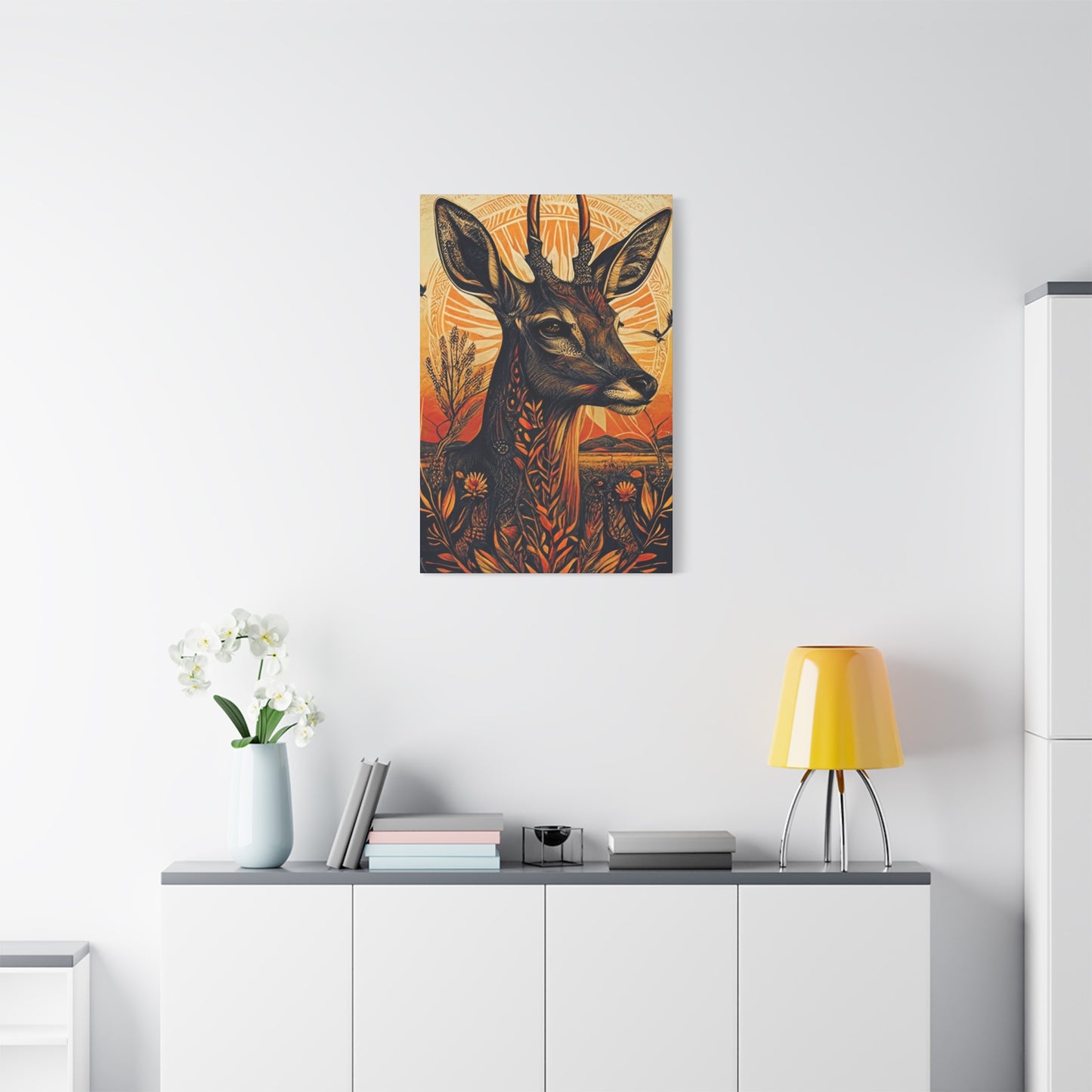 Deer Flora Wall Art & Canvas Prints