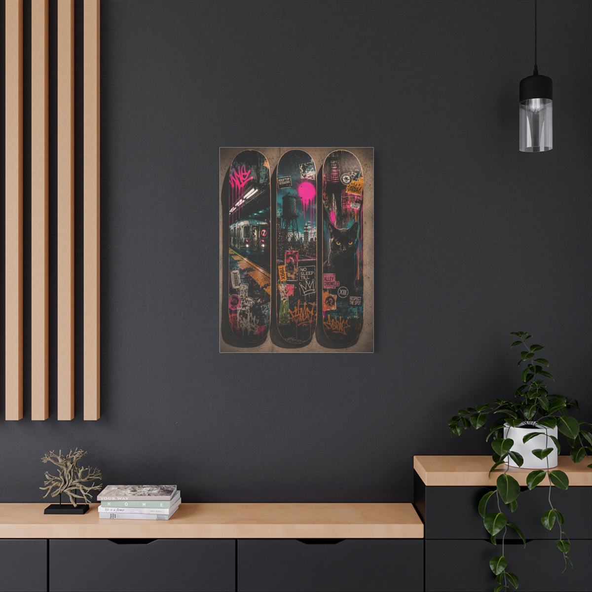 Street Culture Skateboard Deck Collection Street Wall Art & Canvas Print