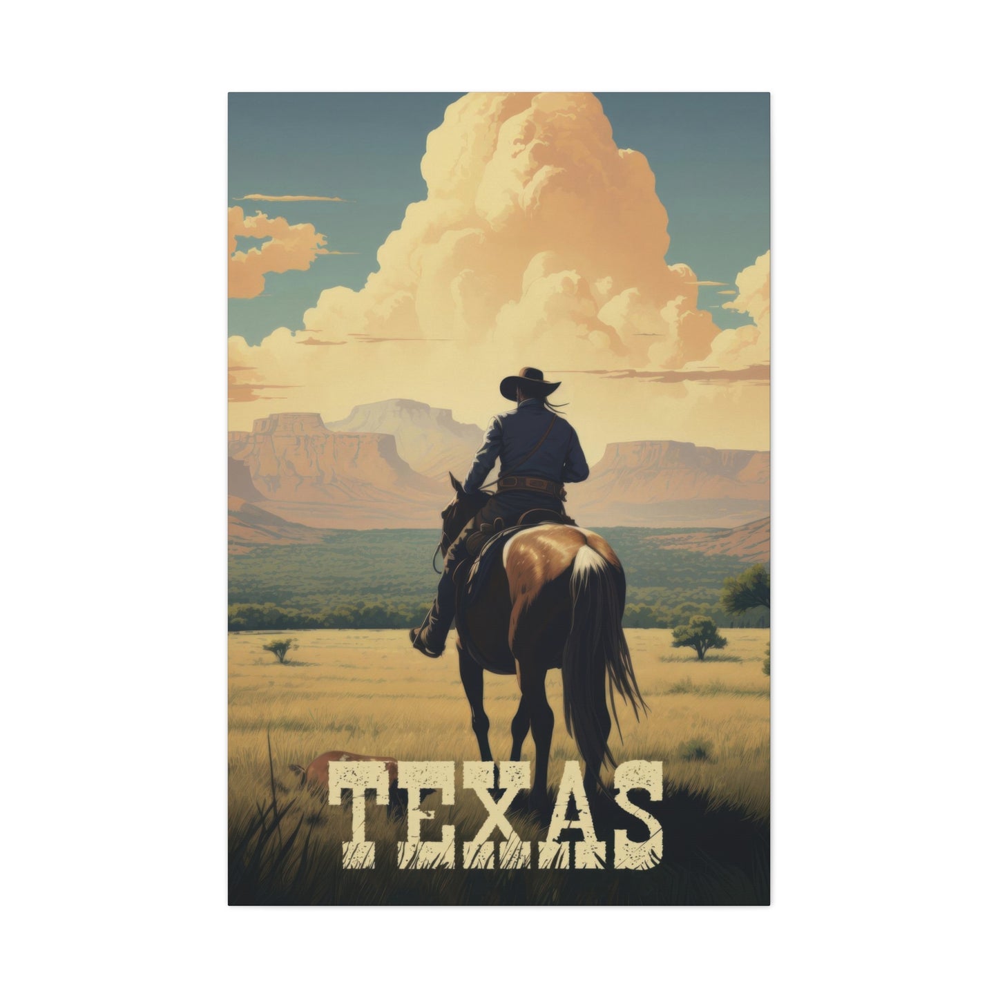 Cowboy Texas Poster Wall Art & Canvas Prints