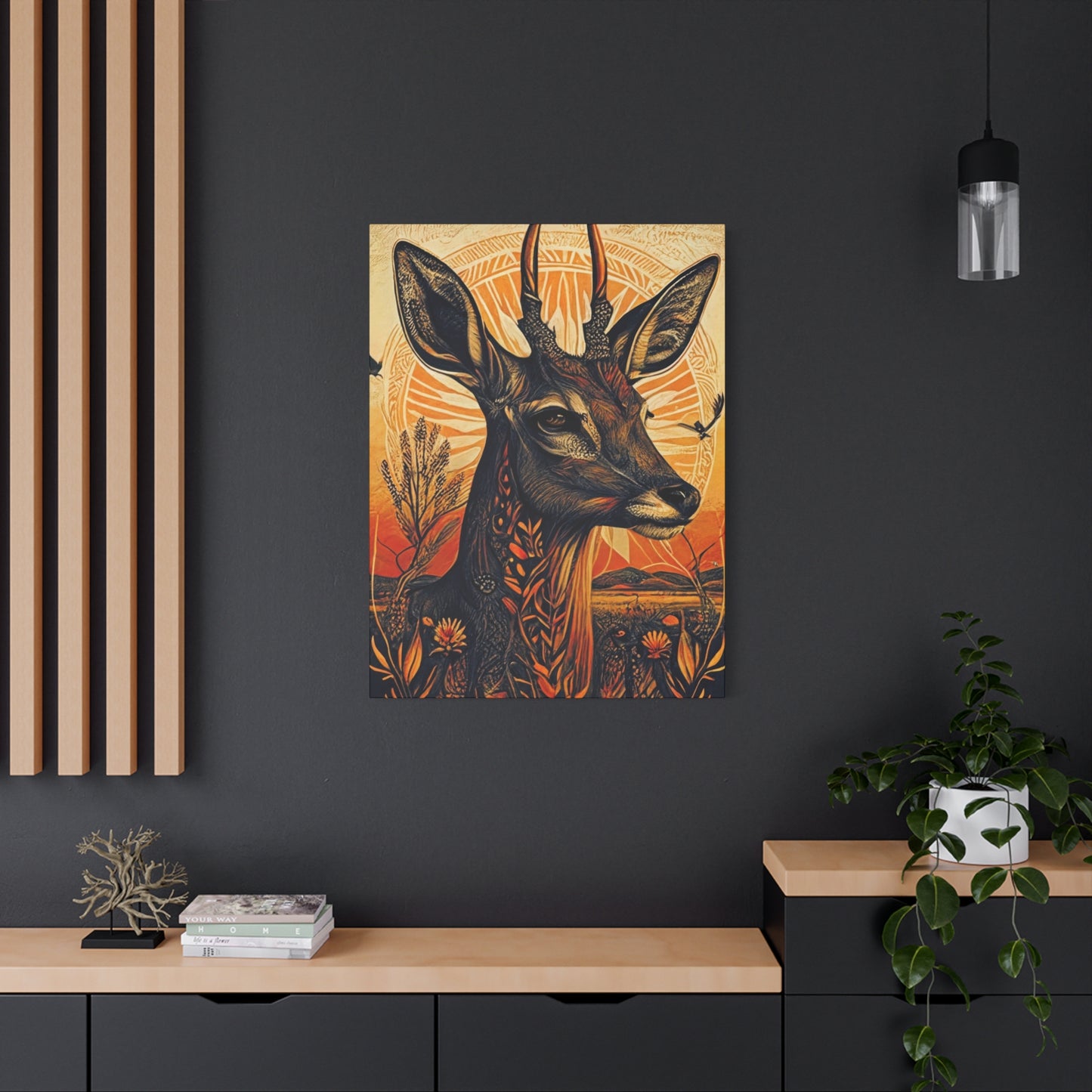 Deer Flora Wall Art & Canvas Prints