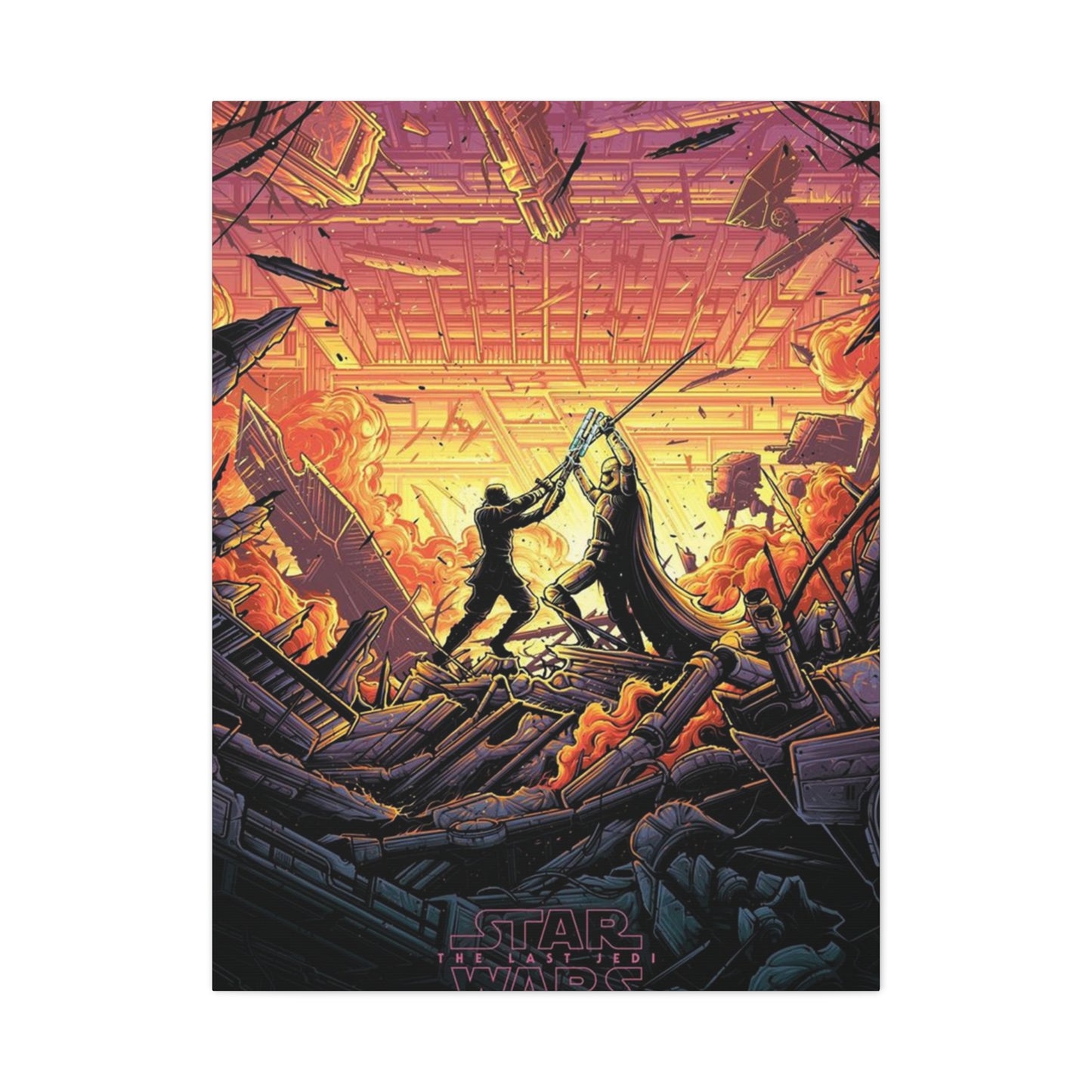 The Last Jedi Fighting Poster Wall Art & Canvas Prints
