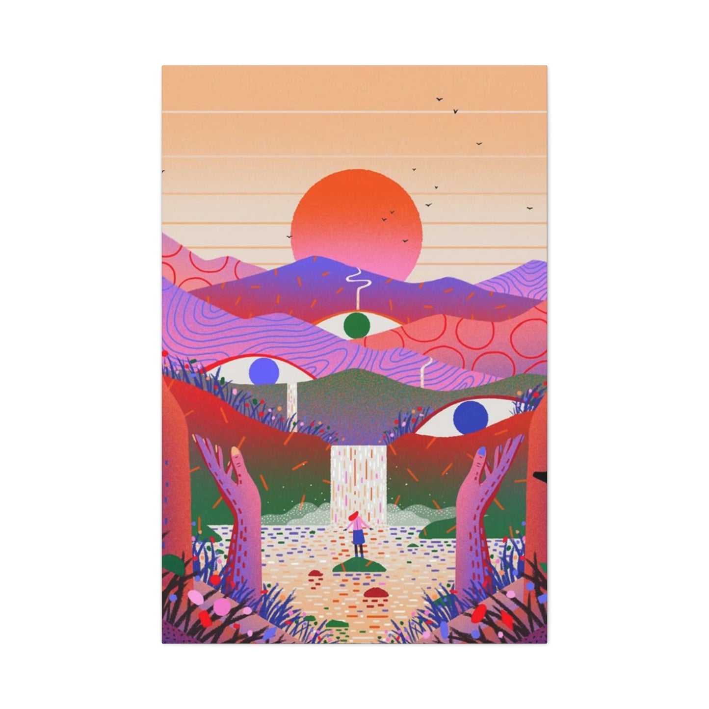 Three Eyes Colorful Wall Art & Canvas Prints