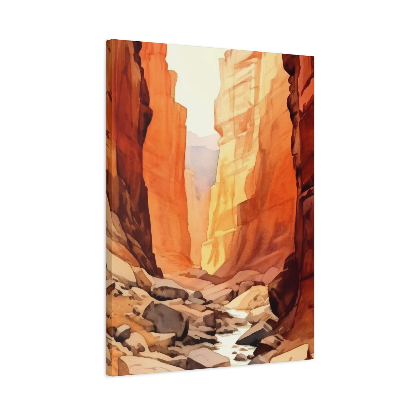 Desert Canyon Watercolor Earth Tones Wall Art & Canvas Prints