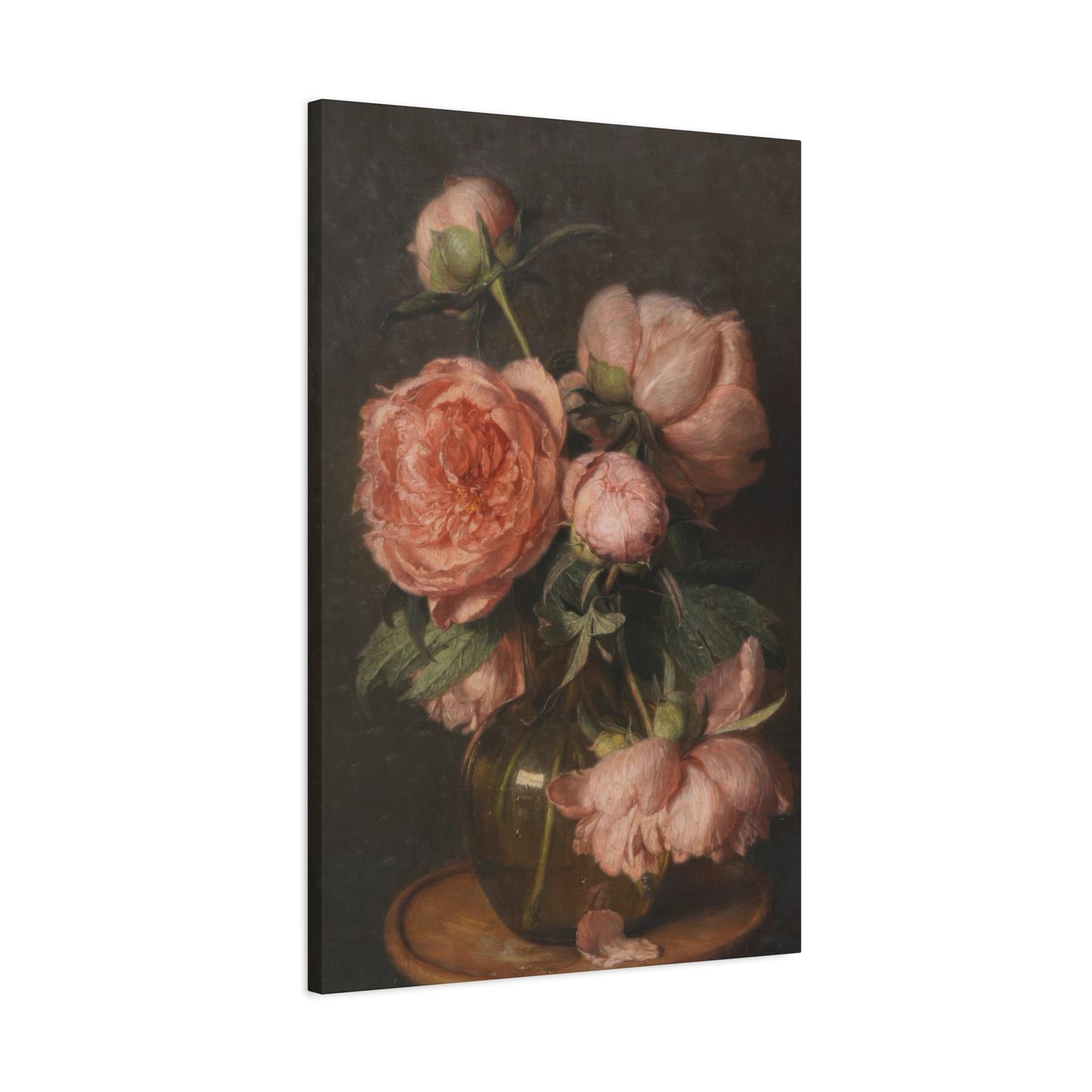 Pink Flower Vase Dark Academia Wall Art & Canvas Prints
