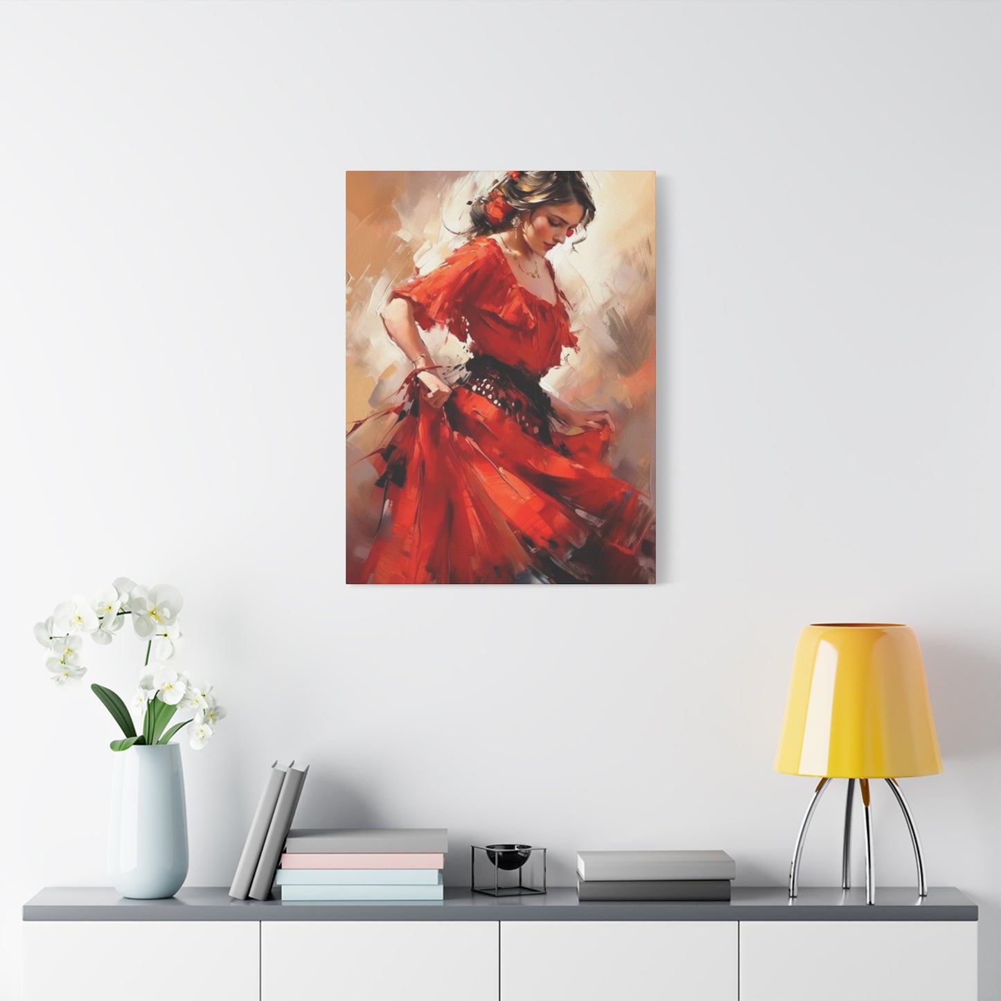 Spain Traditional Red Dance Wear Wall Art & Canvas Prints