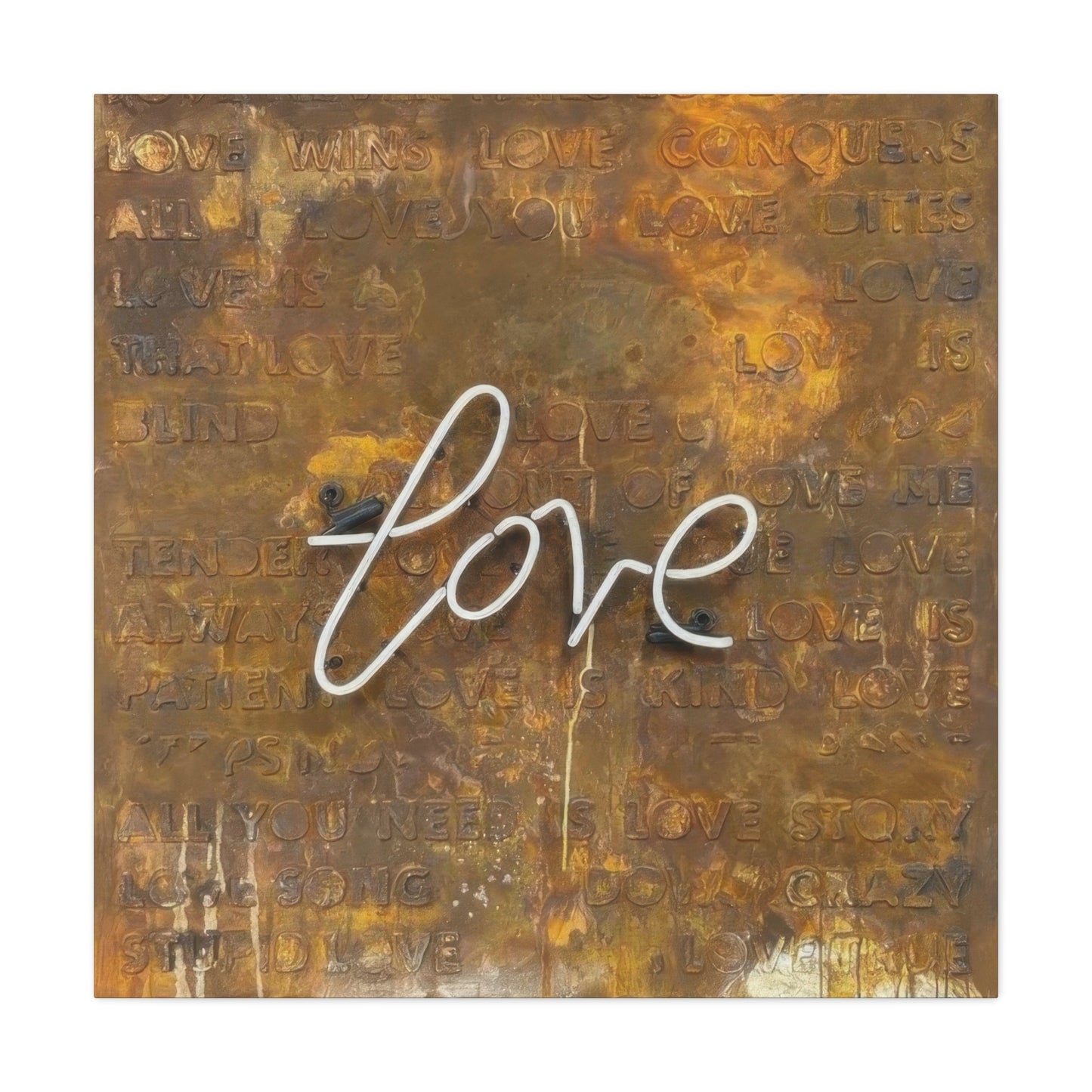 Kent Youngstrom Neon Rust Love Wall Art & Canvas Prints