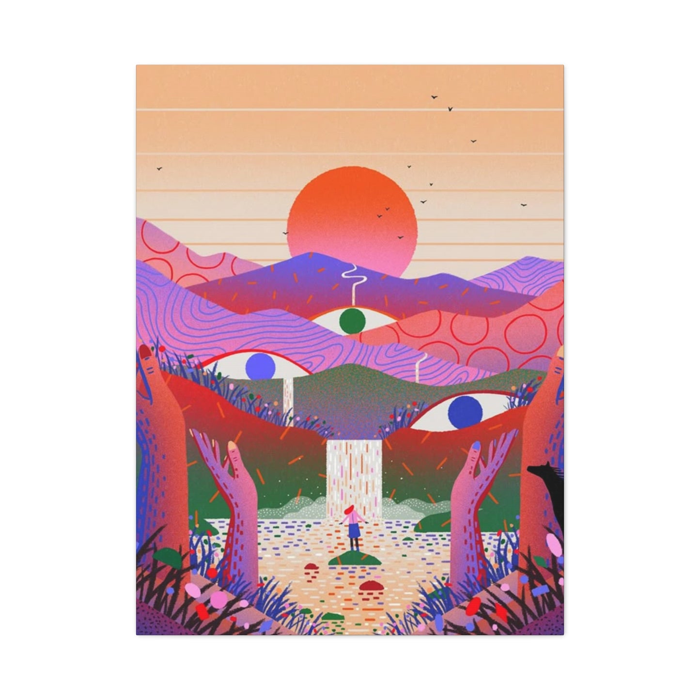 Three Eyes Colorful Wall Art & Canvas Prints