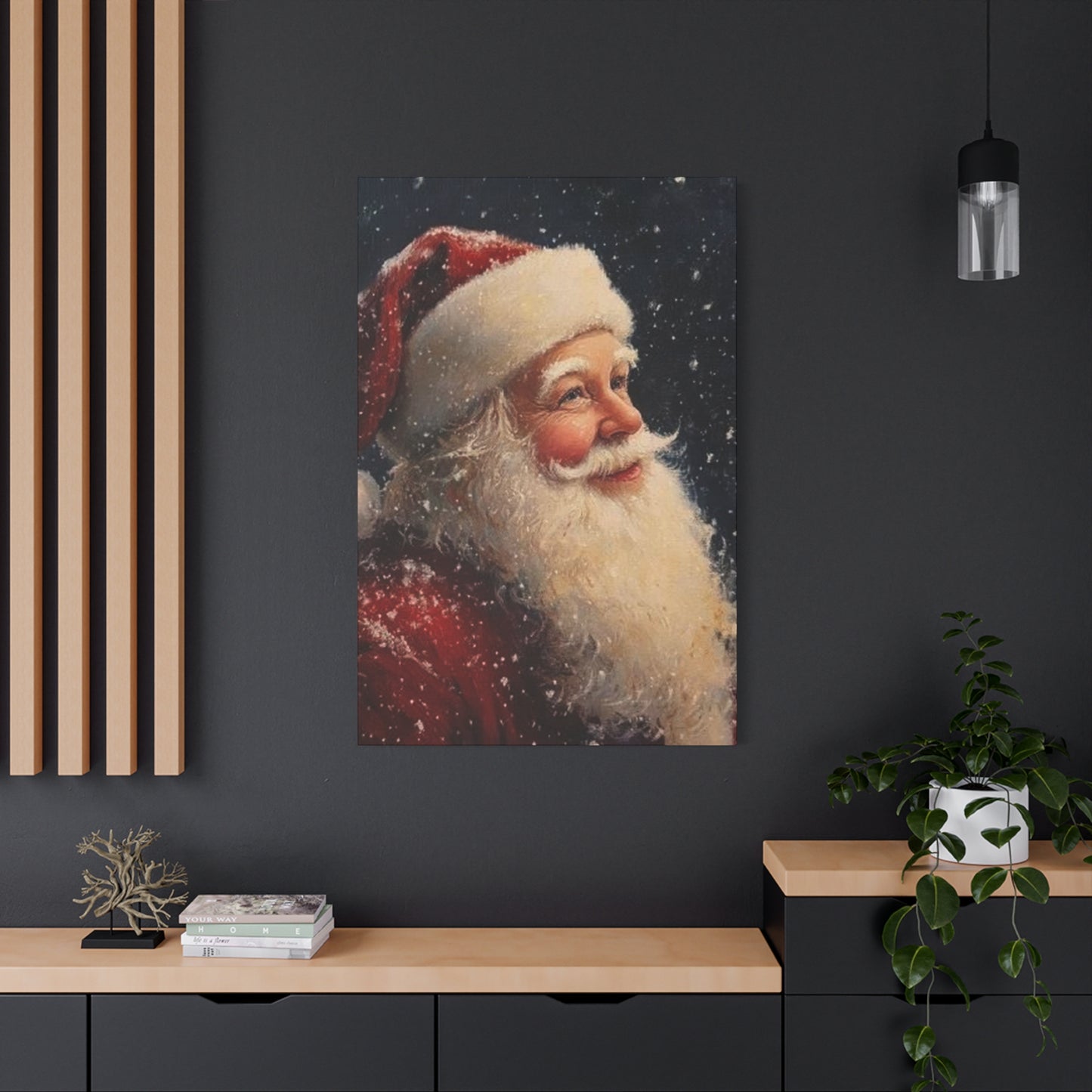 Snowfall Santa Claus Wall Art & Canvas Prints