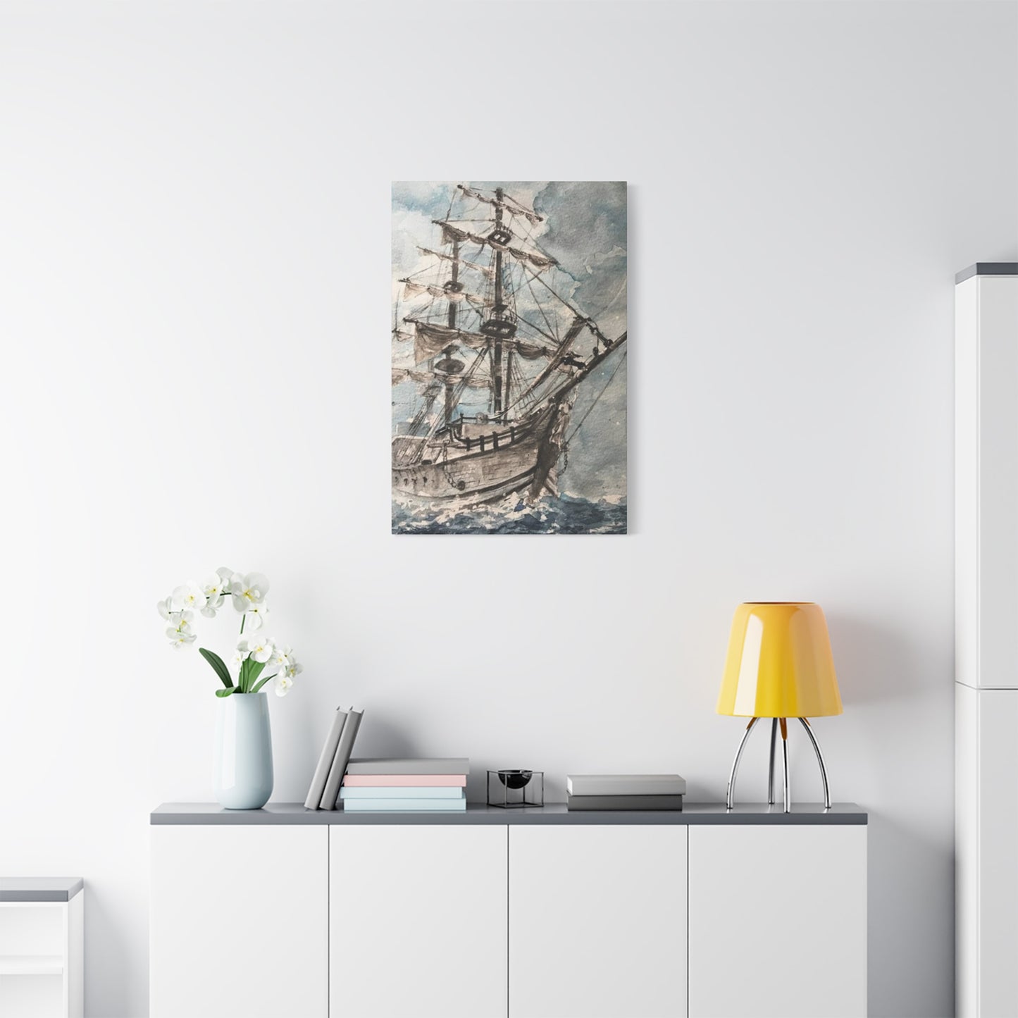 Large Ship Sailing In Ocean Wall Art & Canvas Prints