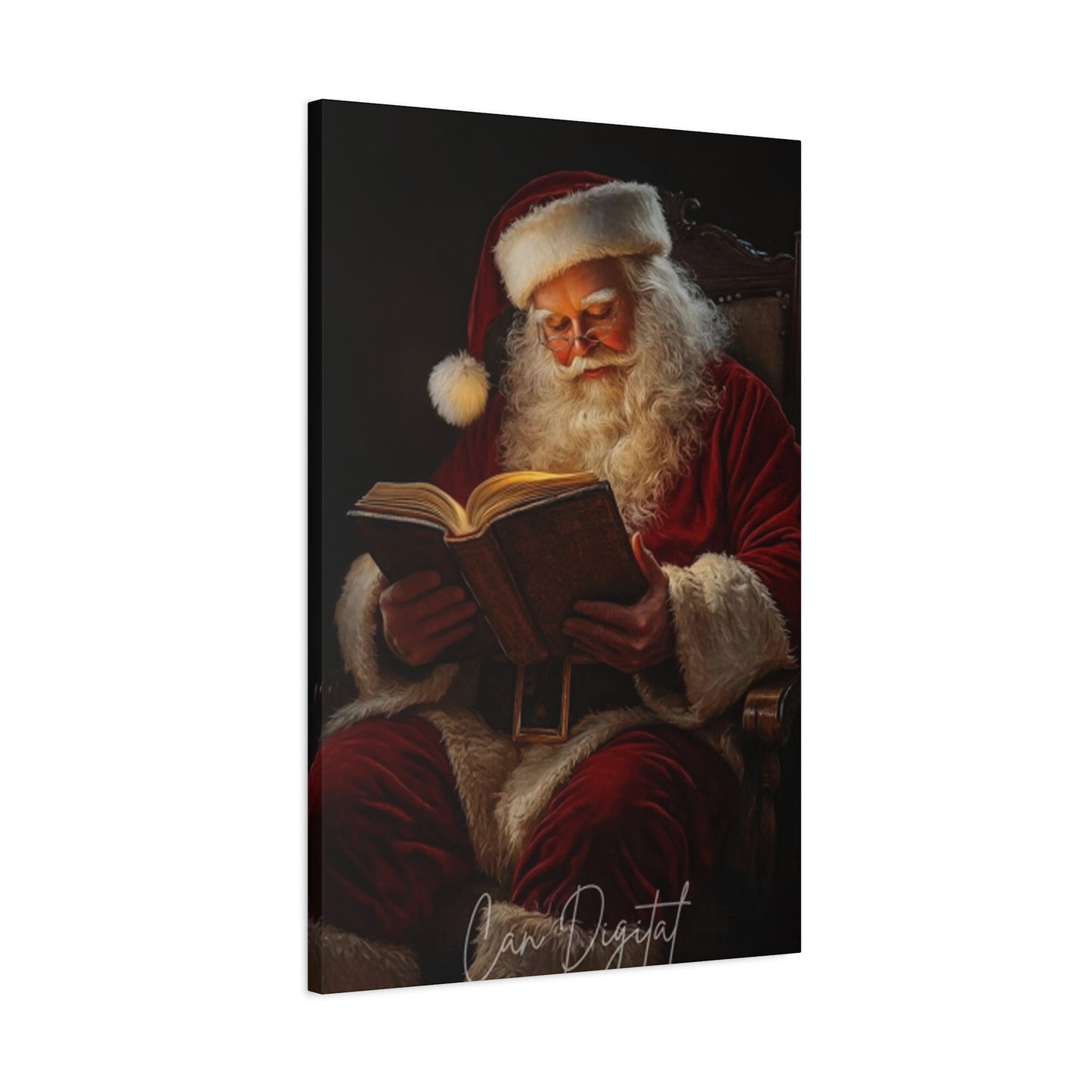 Santa Claus Reading Wall Art & Canvas Prints