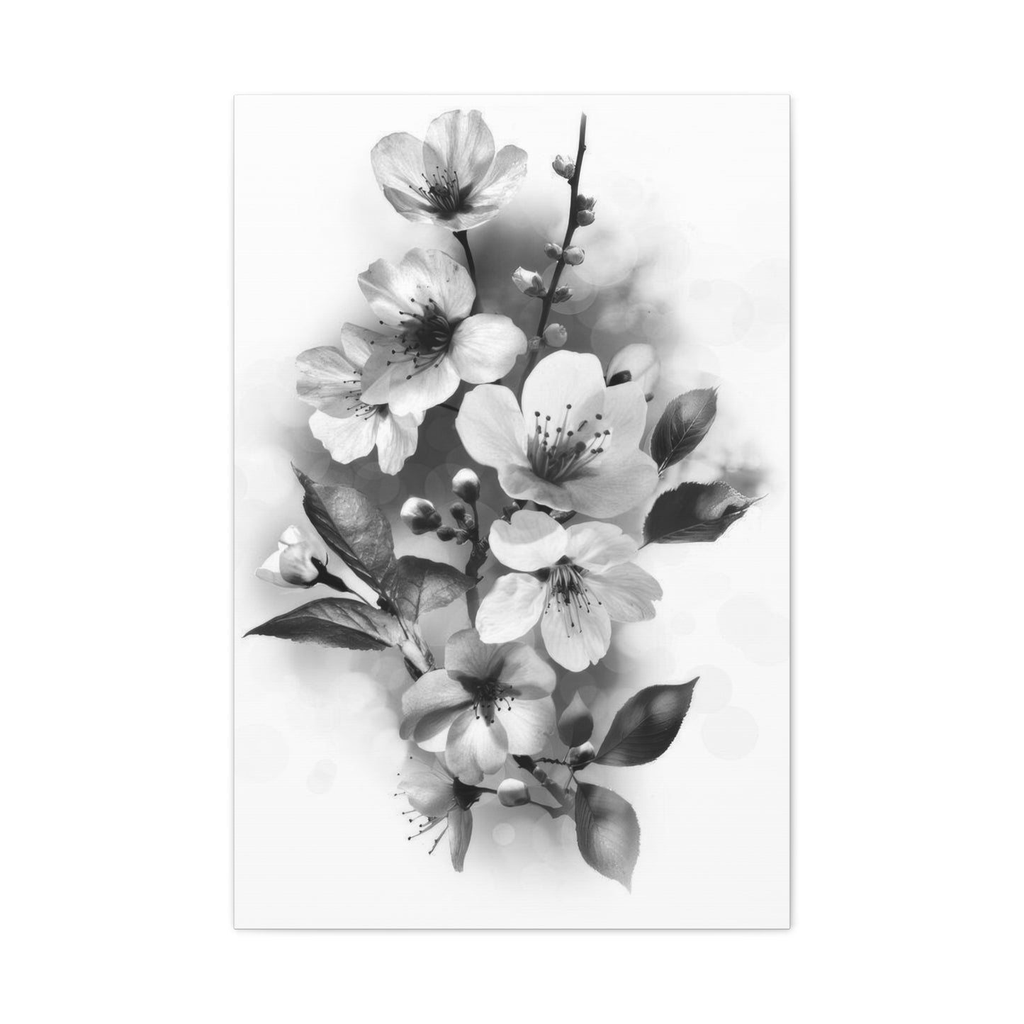 Flowers Grey Wall Art & Canvas Prints