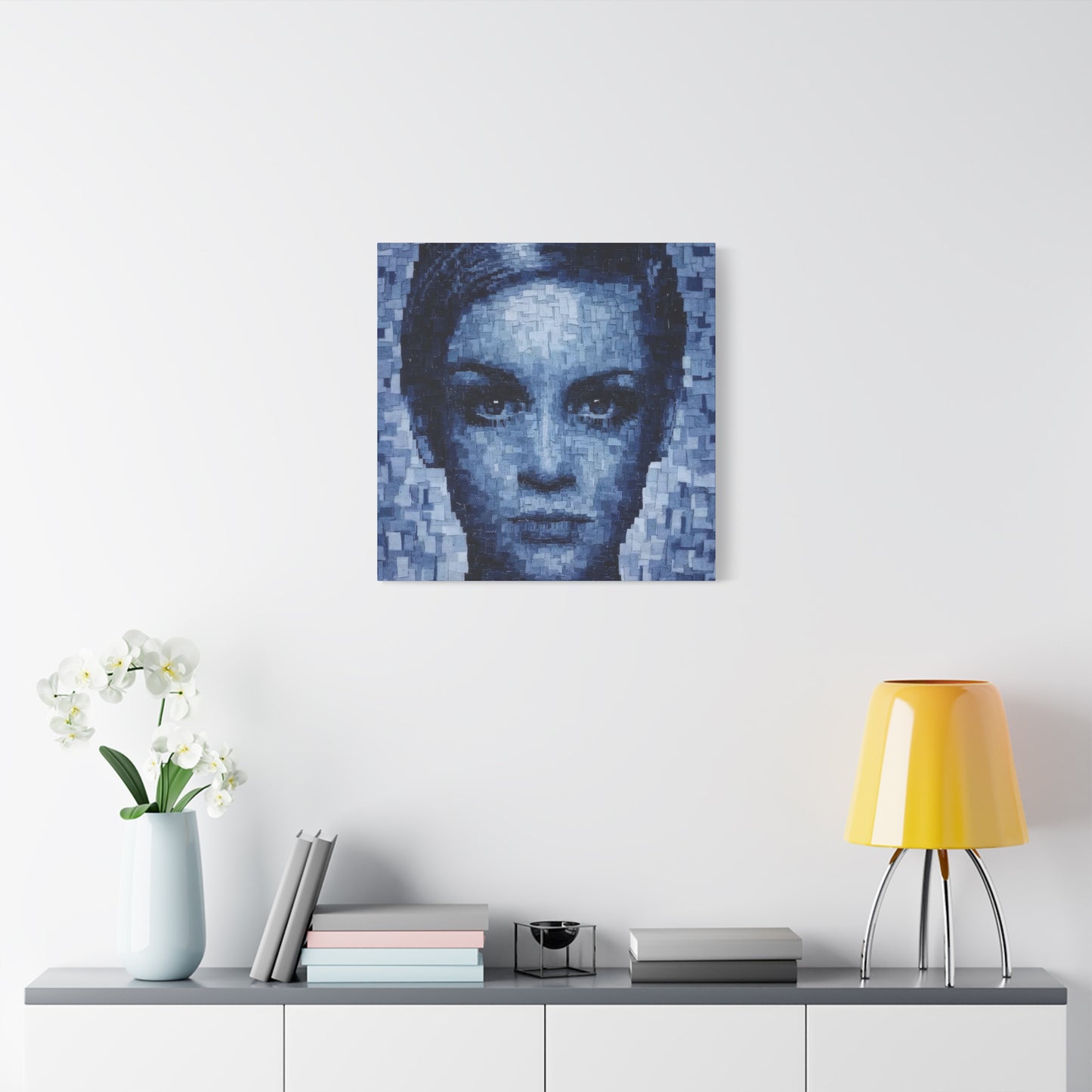 Denim Face Pattern Wall Art & Canvas Prints