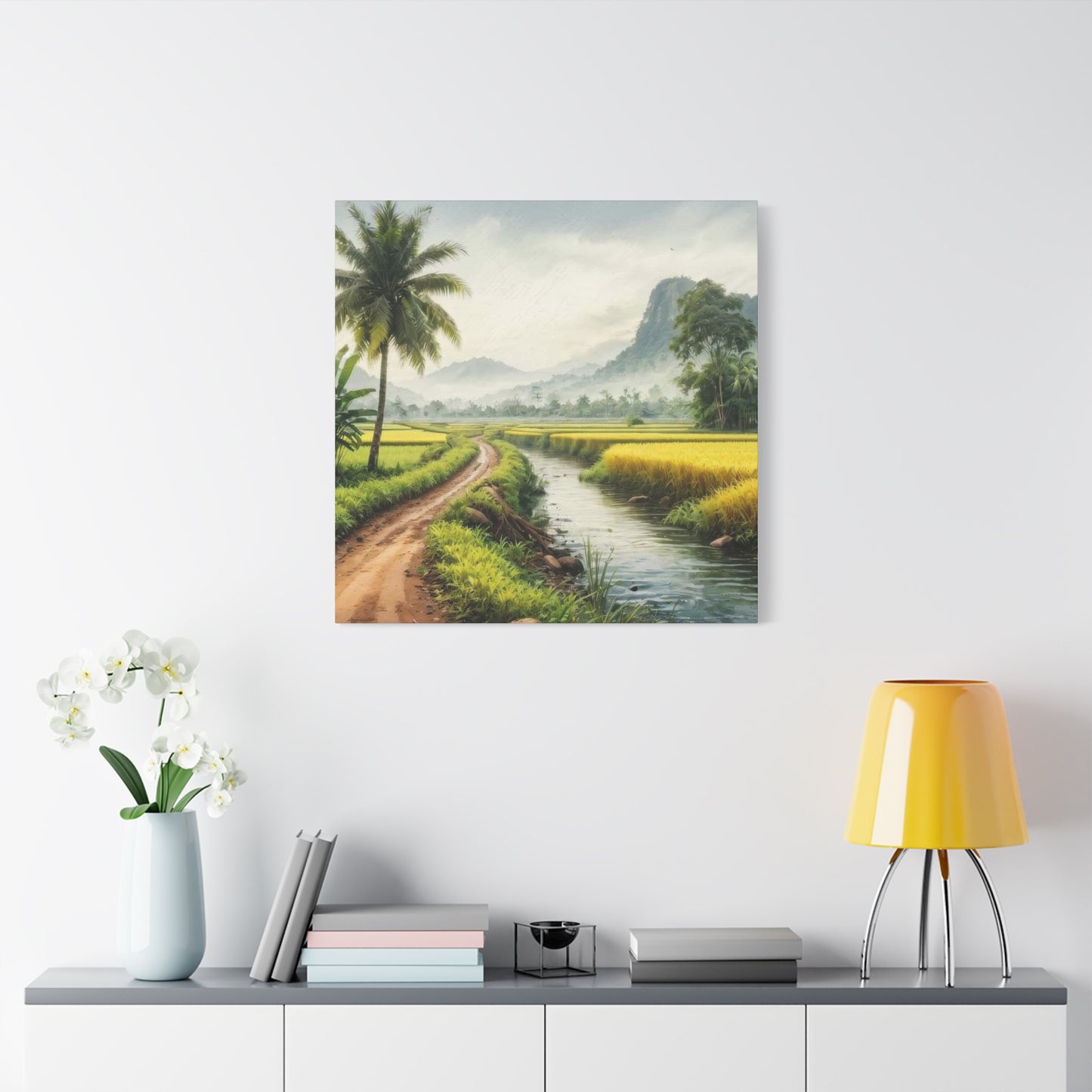 Village Pathway Colorful Wall Art & Canvas Prints
