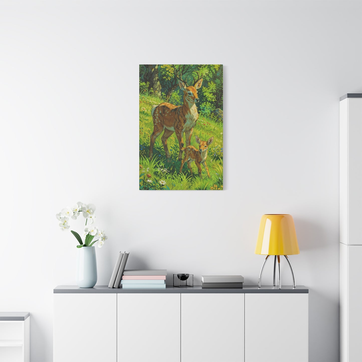 Deer With Baby Wall Art & Canvas Prints