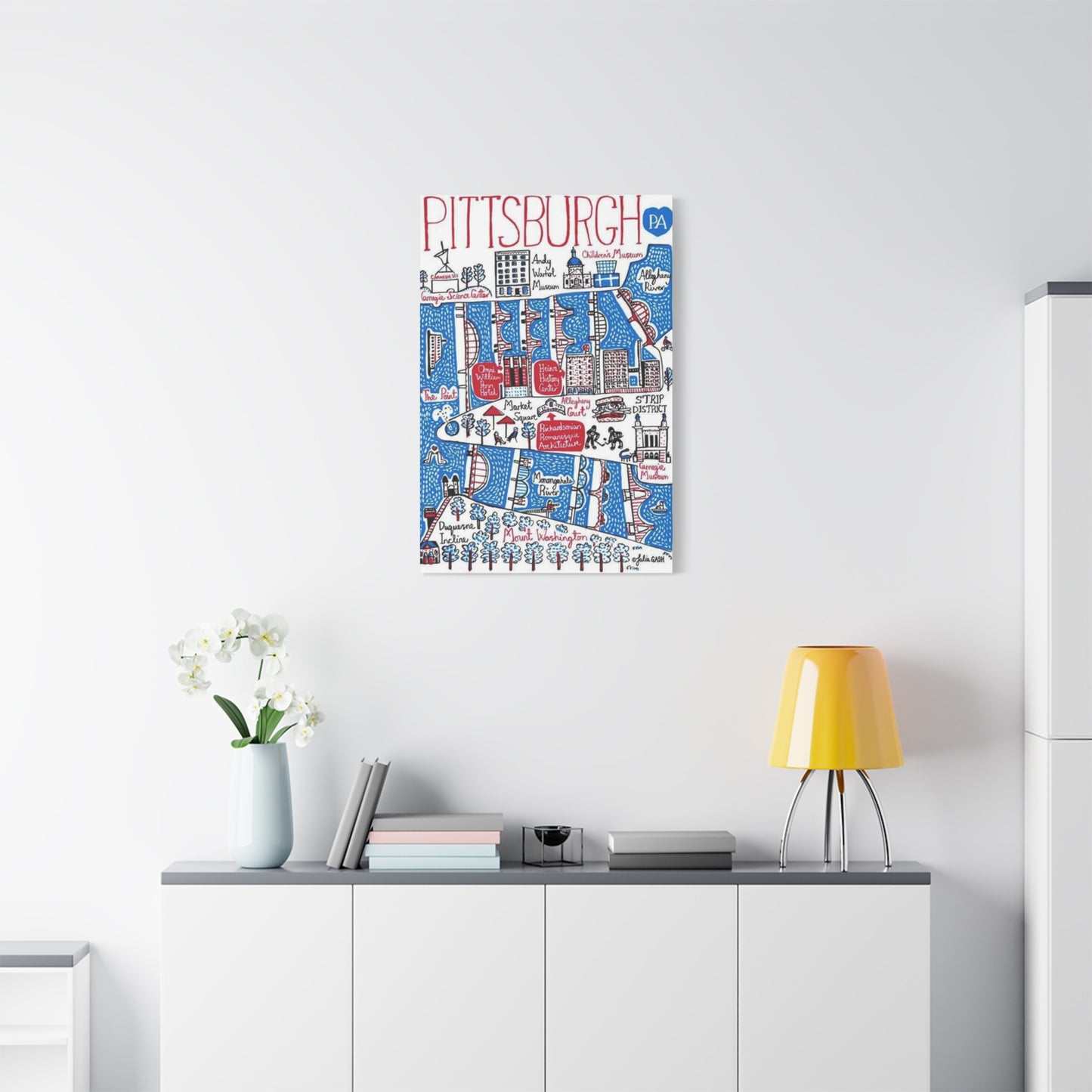 Pittsburgh City Graffiti Poster Wall Art & Canvas Prints
