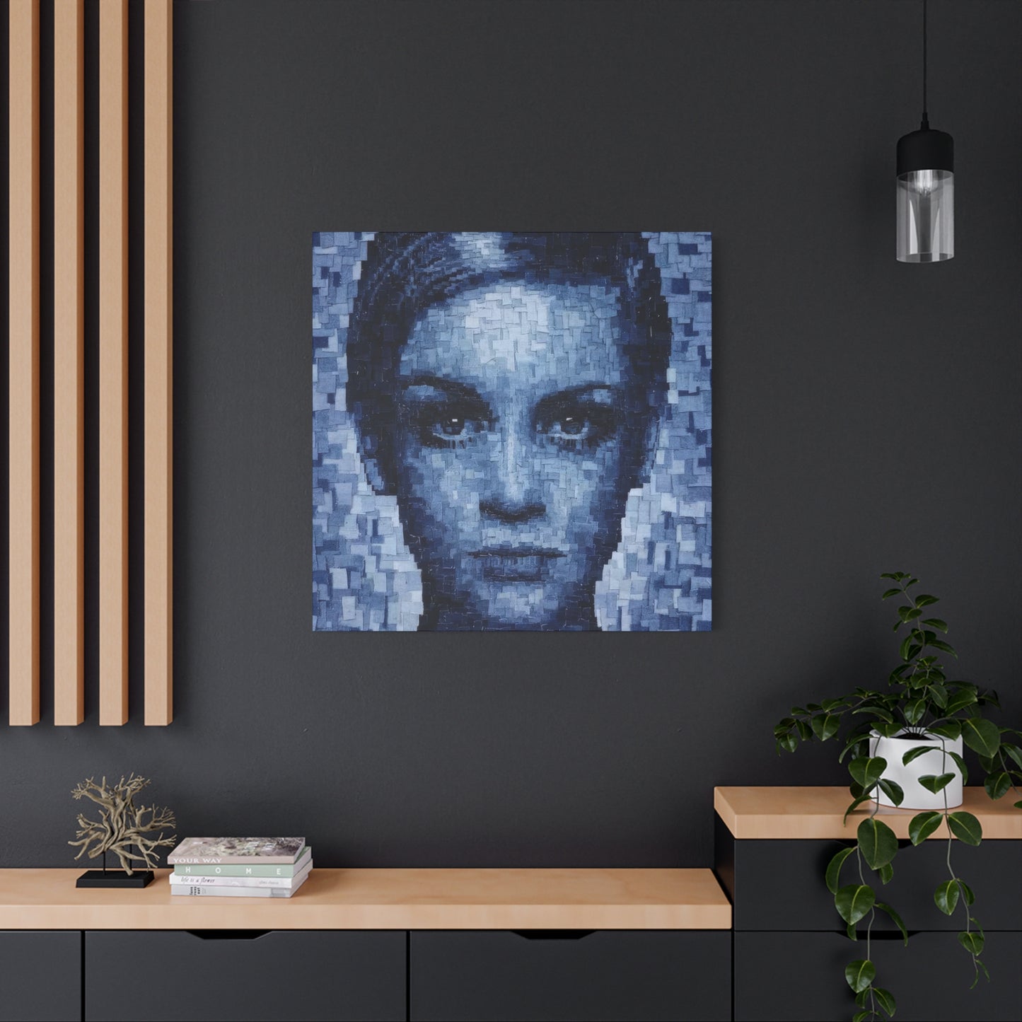 Denim Face Pattern Wall Art & Canvas Prints