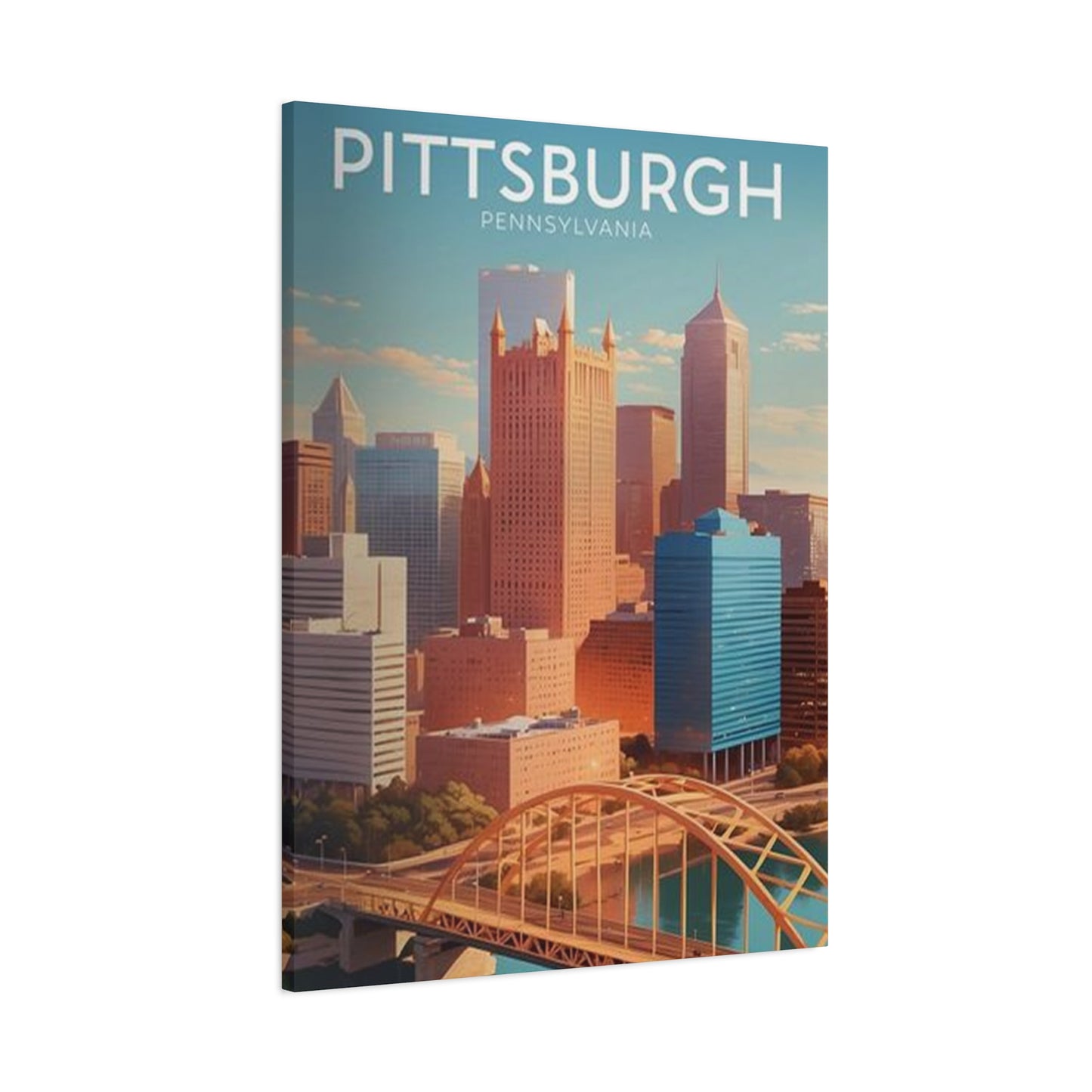 Pittsburgh Skyline Poster Wall Art & Canvas Prints