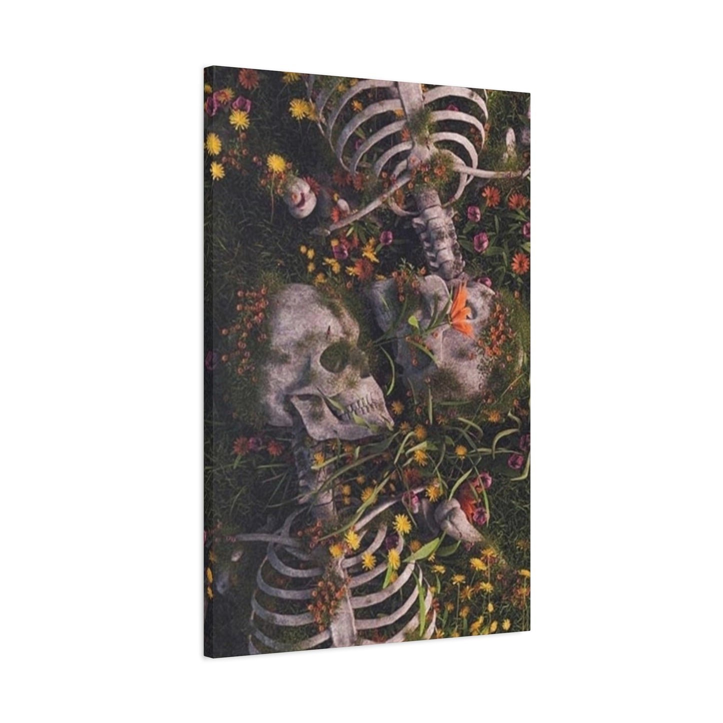 Skeleton Couple Painting Wall Art & Canvas Prints