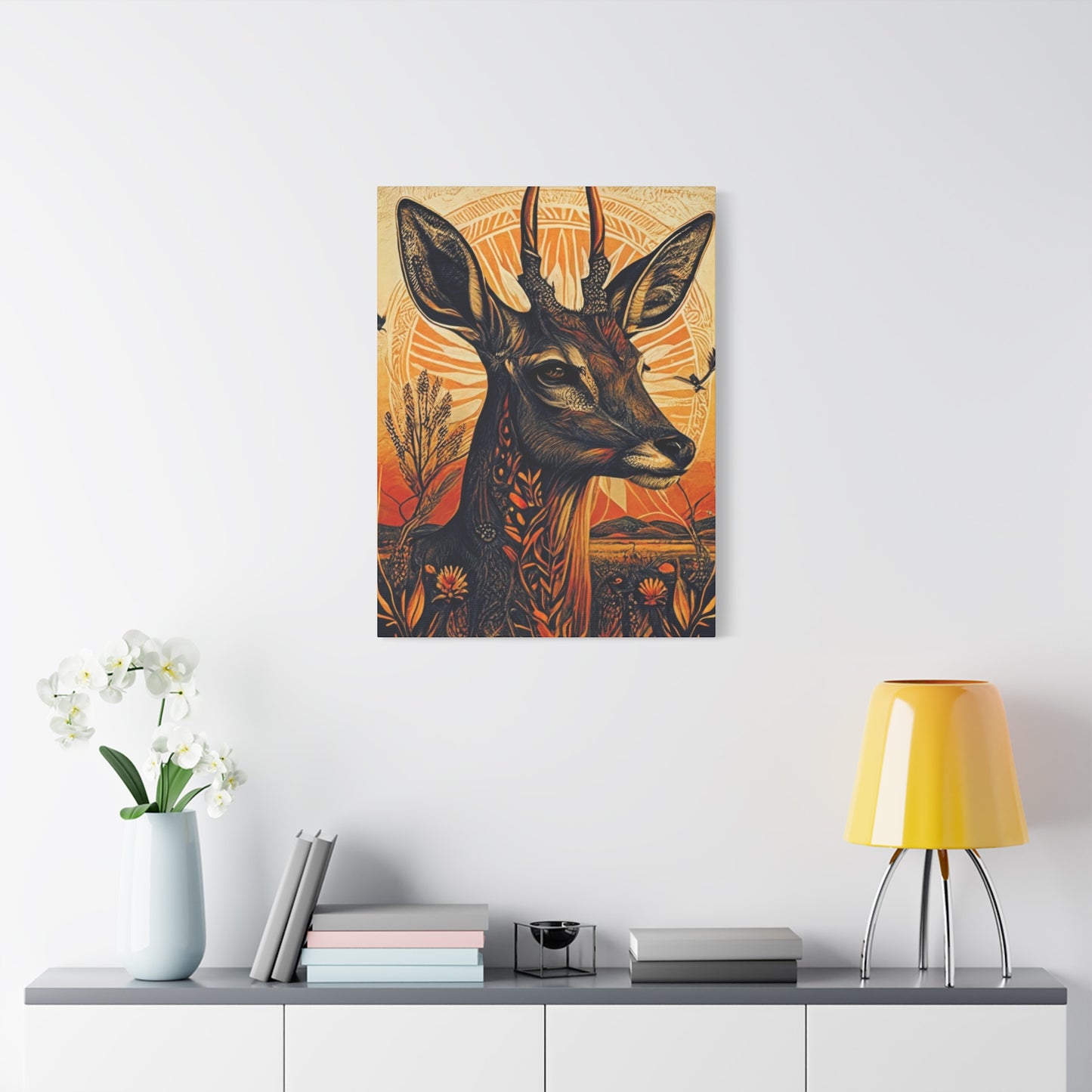 Deer Flora Wall Art & Canvas Prints