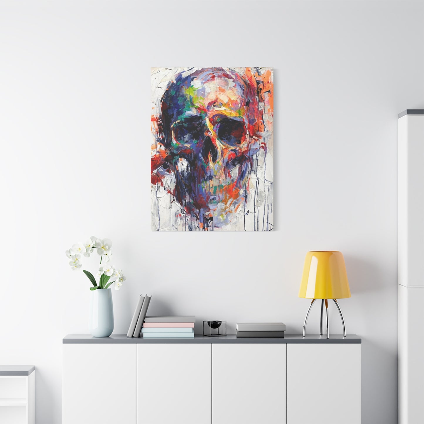 Colorful Skull Painting Wall Art & Canvas Prints