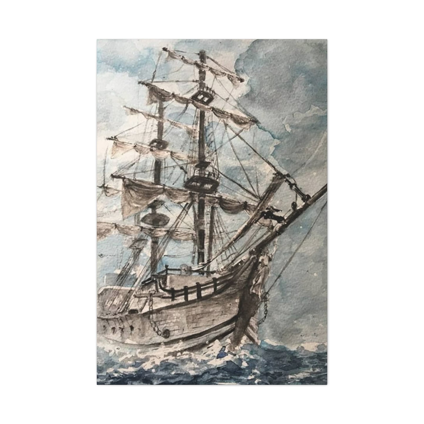 Large Ship Sailing In Ocean Wall Art & Canvas Prints