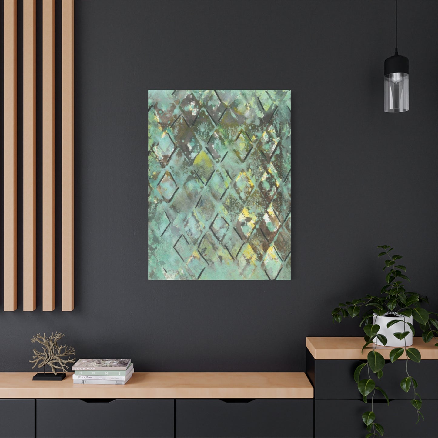 Joyce Combs Lattice In Green Wall Art & Canvas Prints