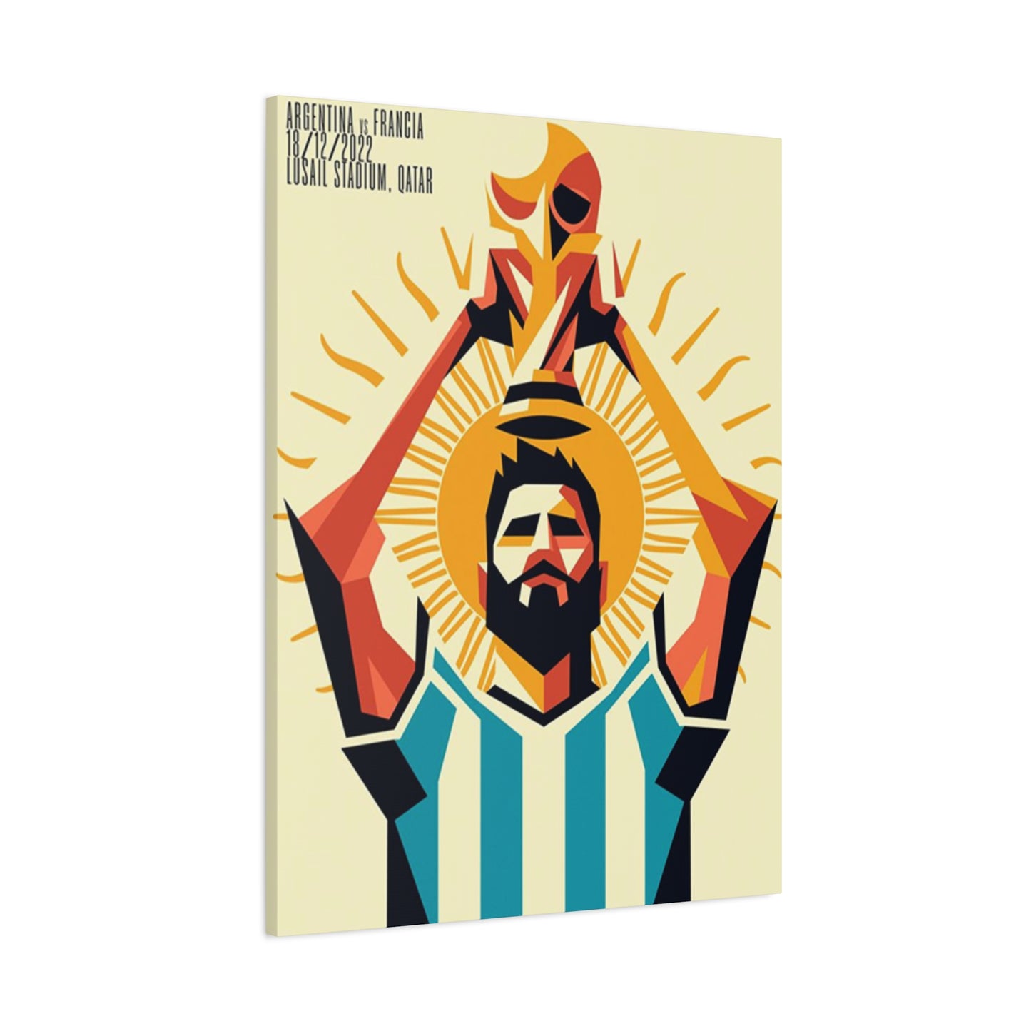 Messi Holding Cup Wall Art & Canvas Prints