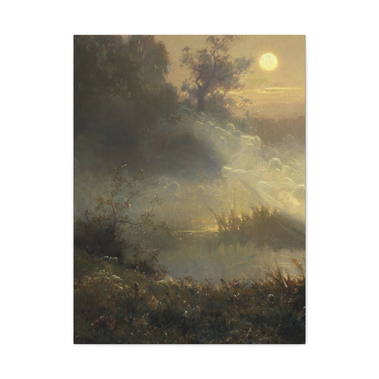 Dark Foggy Moonlit Wall Art & Canvas Prints