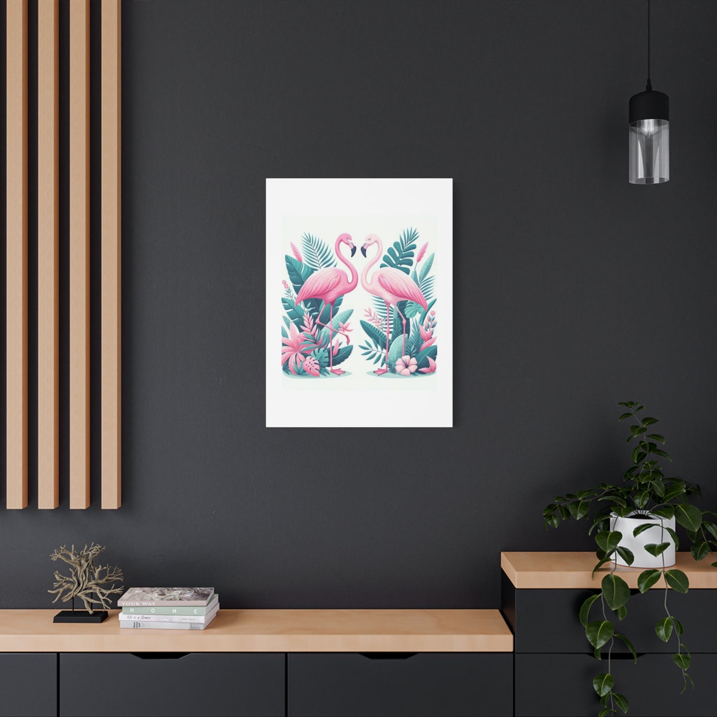 Flamingo Light Pink Love Wall Art & Canvas Prints